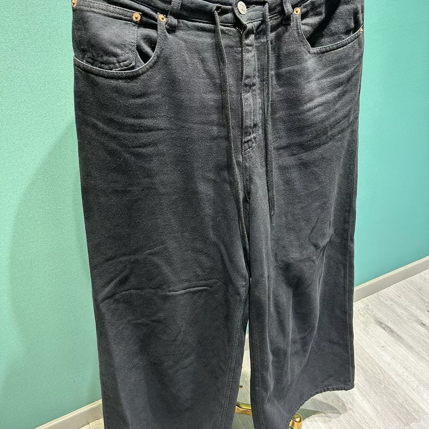 MM6 MM6 Maison Margiela Black Drawstring Jeans Size 27 Size 27" / US 4 / IT 40 - 8 Thumbnail