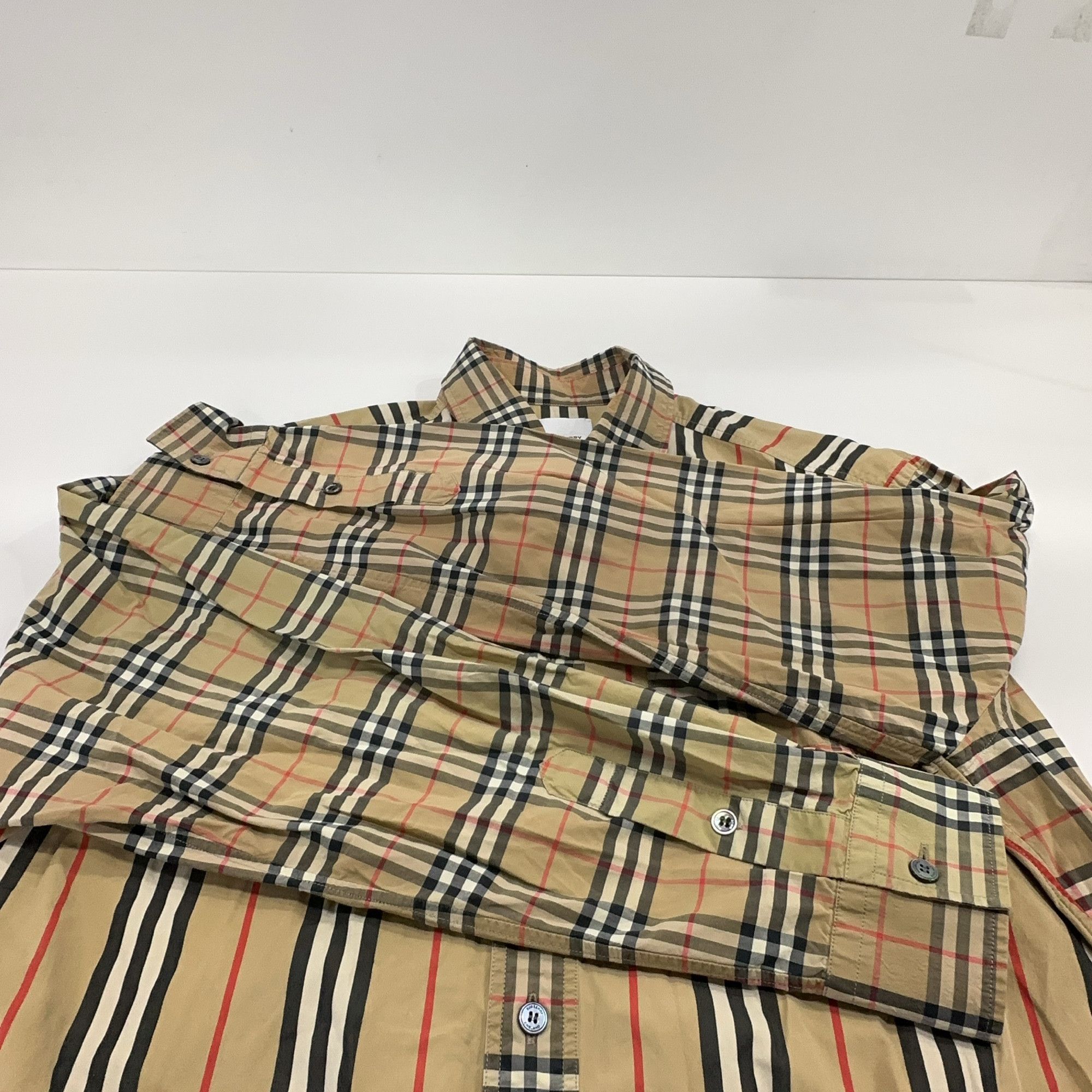 Burberry Burberry Panelled Check Button Up Shirt Size L Size US L / EU 52-54 / 3 - 9 Thumbnail