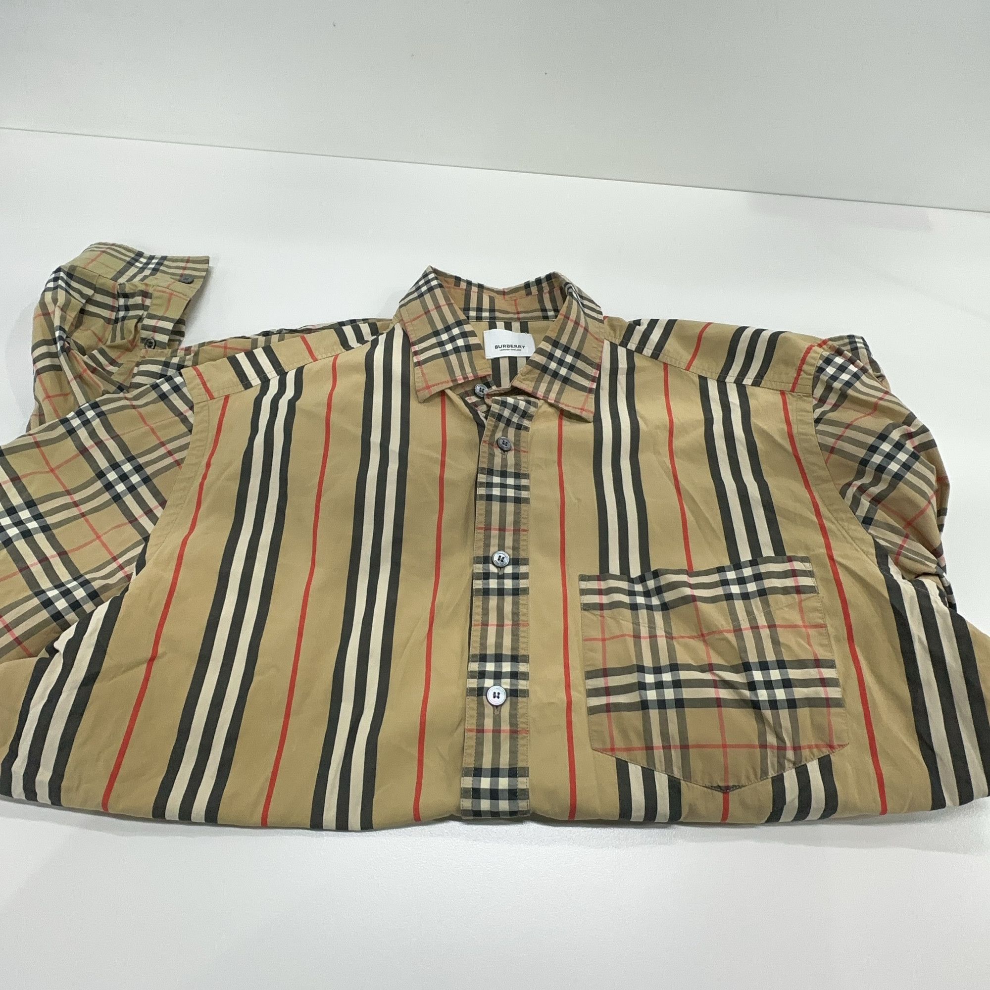 Burberry Burberry Panelled Check Button Up Shirt Size L Size US L / EU 52-54 / 3 - 10 Thumbnail