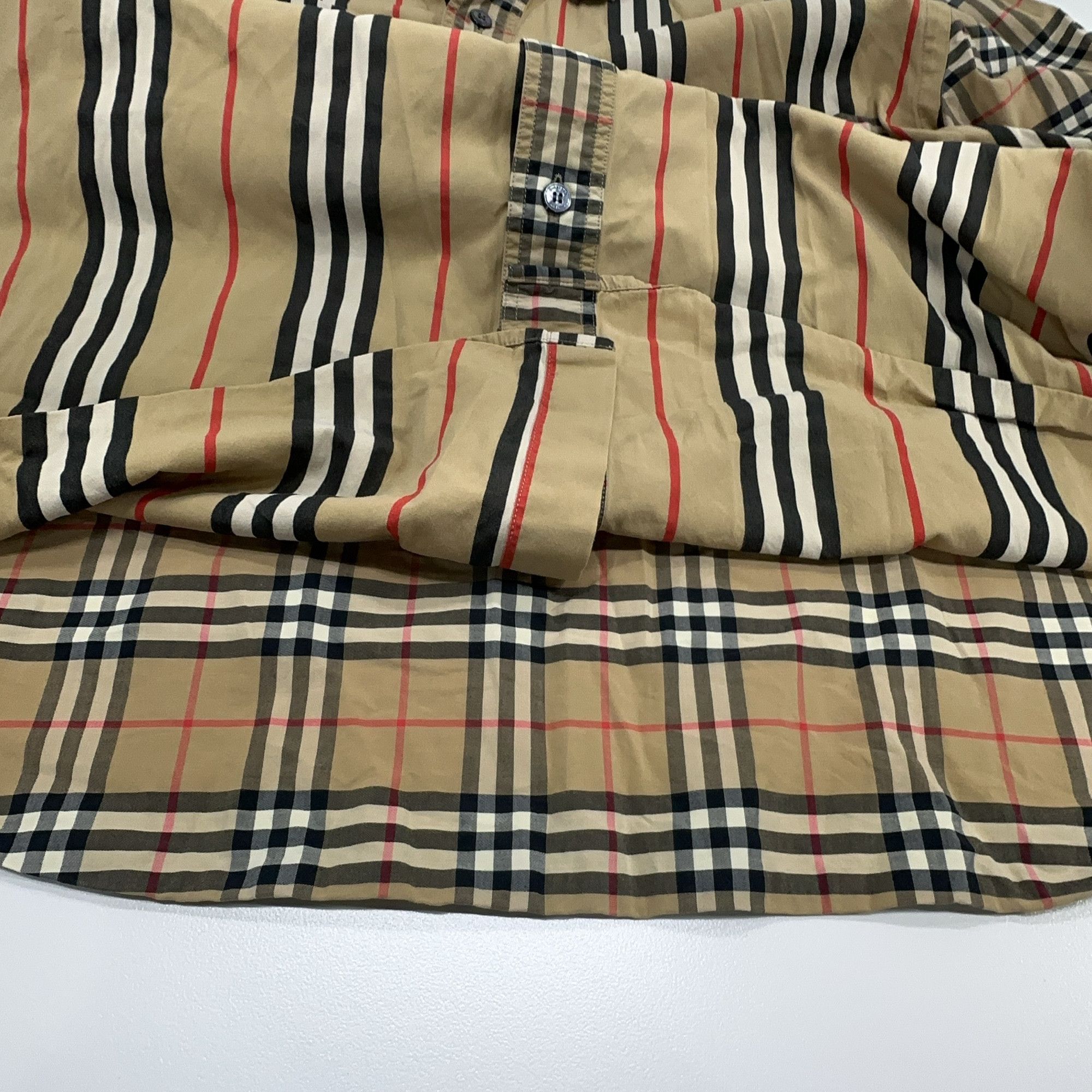 Burberry Burberry Panelled Check Button Up Shirt Size L Size US L / EU 52-54 / 3 - 6 Thumbnail