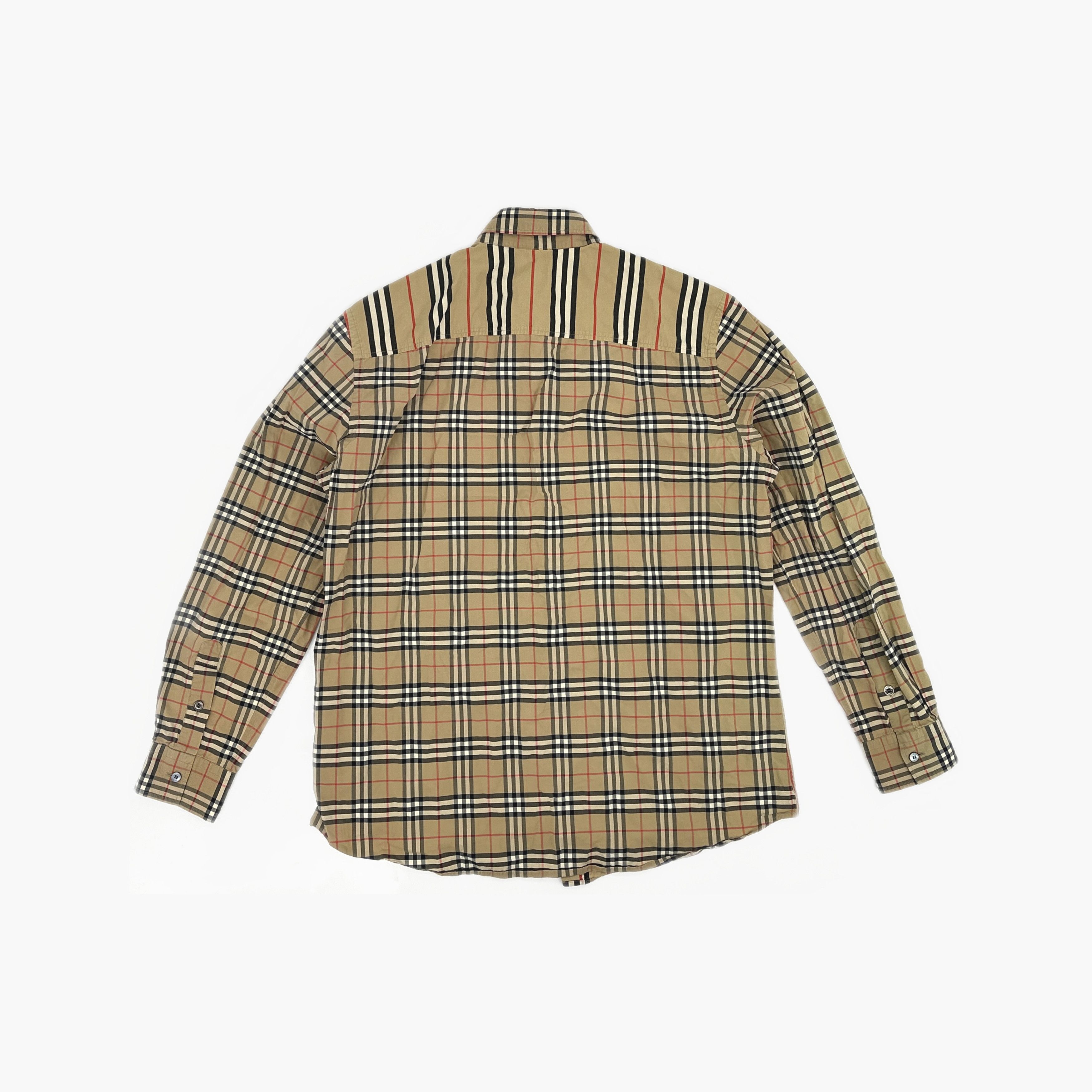 Burberry Burberry Panelled Check Button Up Shirt Size L Size US L / EU 52-54 / 3 - 2 Thumbnail