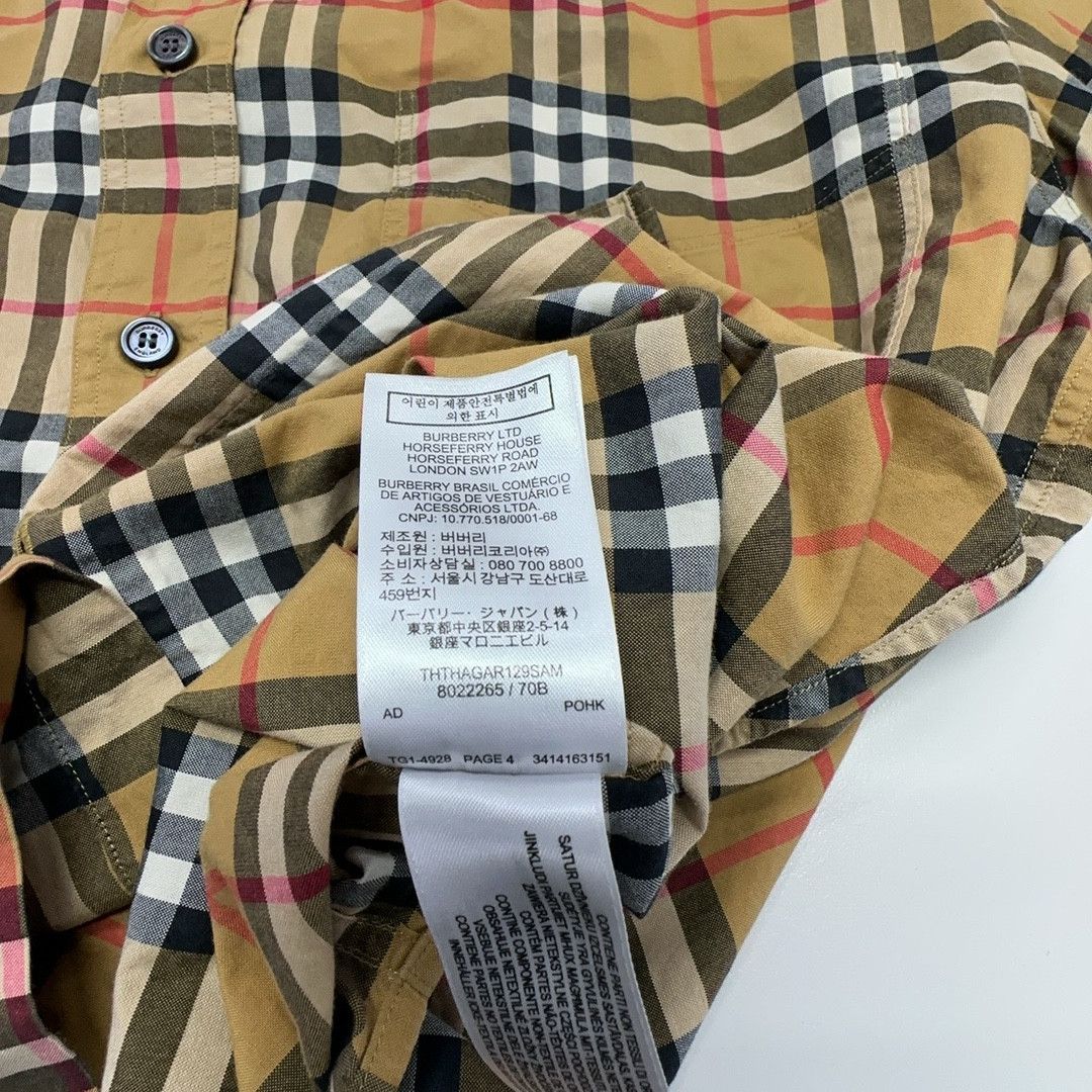 Burberry Burberry Check Short Sleeve Button Up Shirt Size XL Size US XL / EU 56 / 4 - 3 Thumbnail