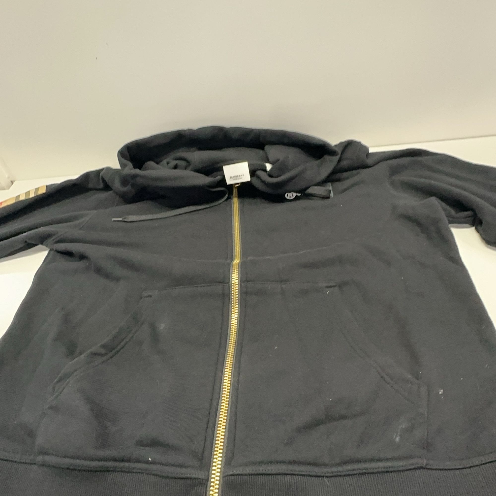 Burberry Burberry Check Detail Zip Hoodie Size L Size US L / EU 52-54 / 3 - 9 Thumbnail