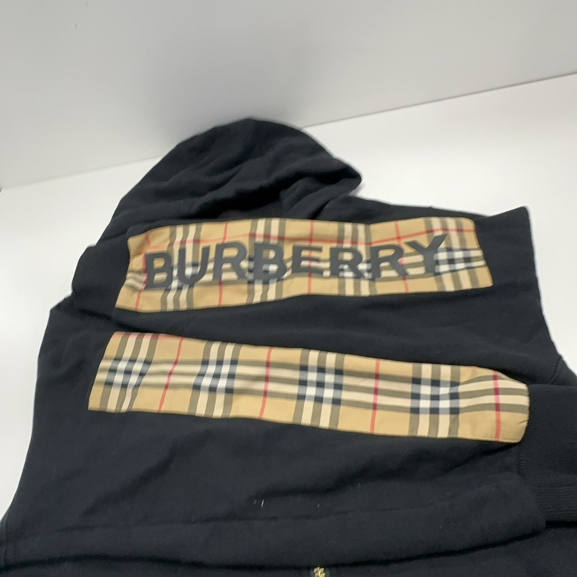 Burberry Burberry Check Detail Zip Hoodie Size L Size US L / EU 52-54 / 3 - 11 Thumbnail
