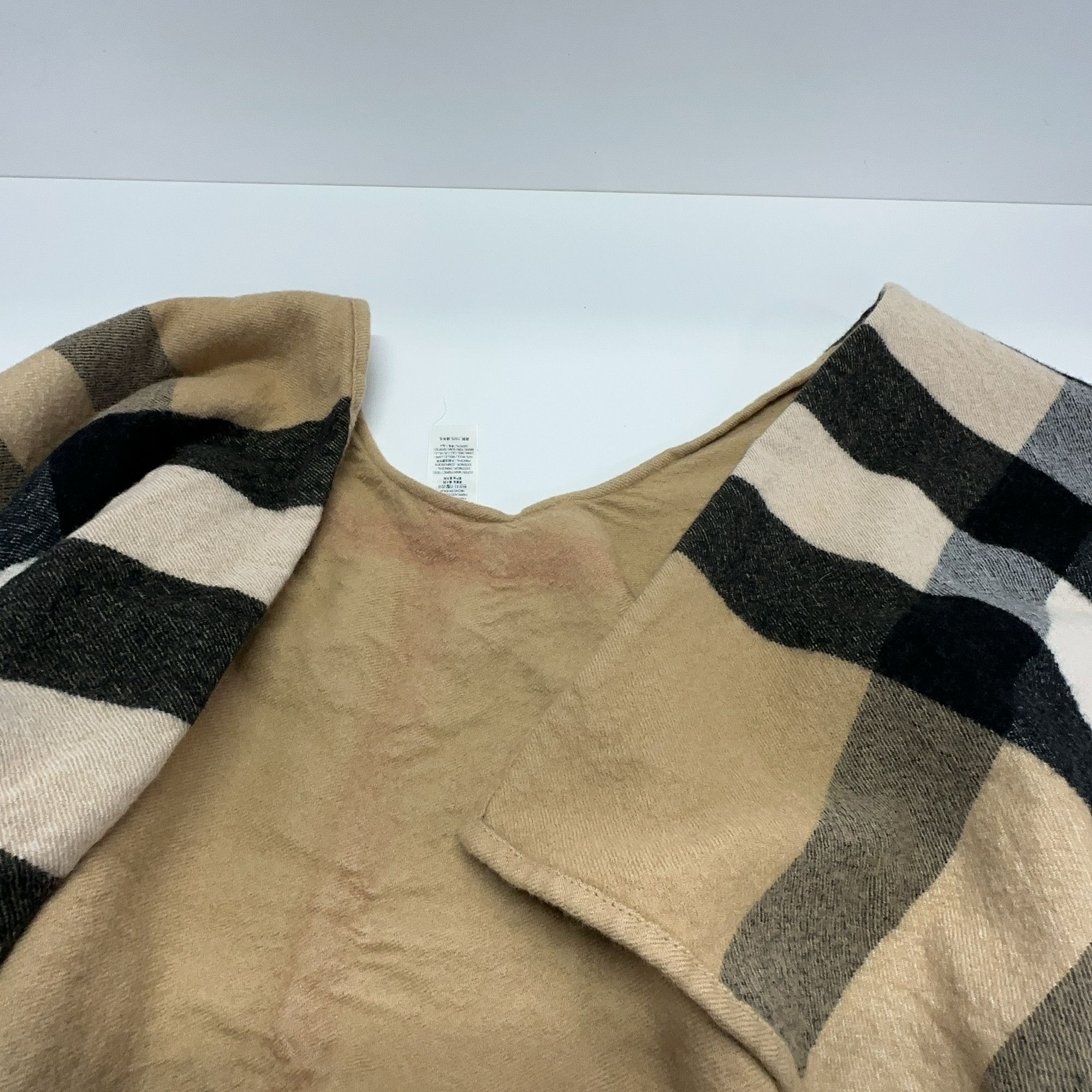 Burberry Burberry Reversible Plaid Wool Cape ONE SIZE Size ONE SIZE - 6 Thumbnail