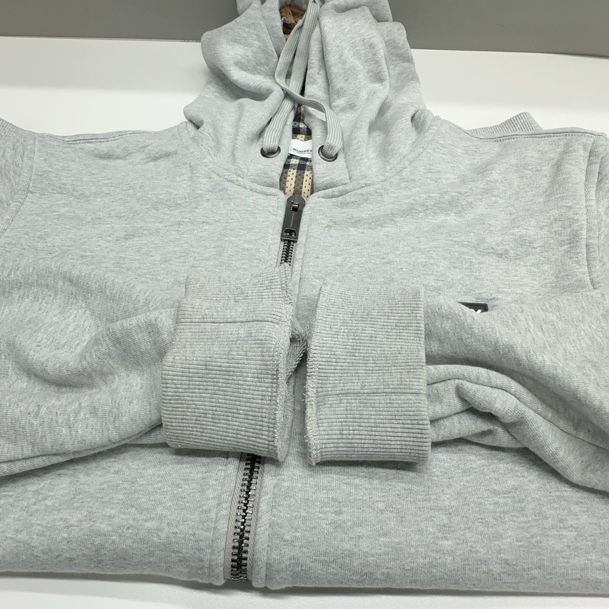Burberry Burberry Logo Patch Check Lined Zip Hoodie Size L Size US L / EU 52-54 / 3 - 11 Thumbnail
