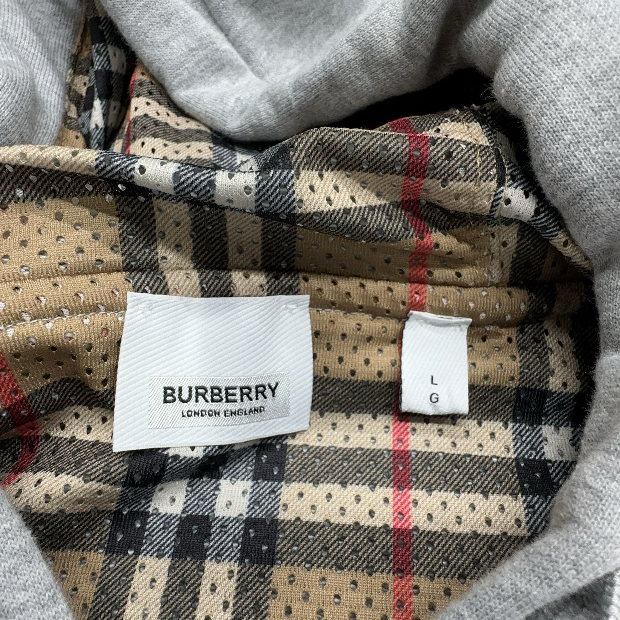 Burberry Burberry Logo Patch Check Lined Zip Hoodie Size L Size US L / EU 52-54 / 3 - 4 Thumbnail