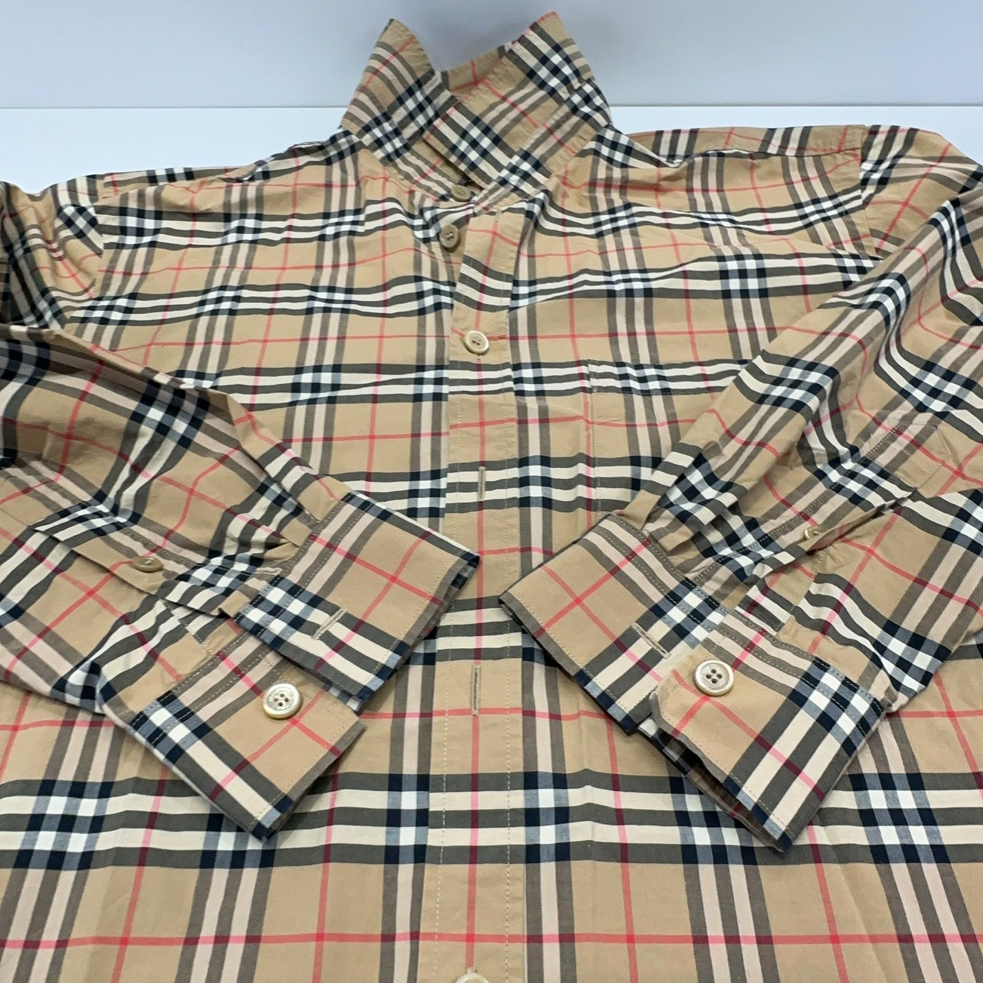 Burberry Burberry Check Button Up Shirt Size L Size US L / EU 52-54 / 3 - 11 Thumbnail