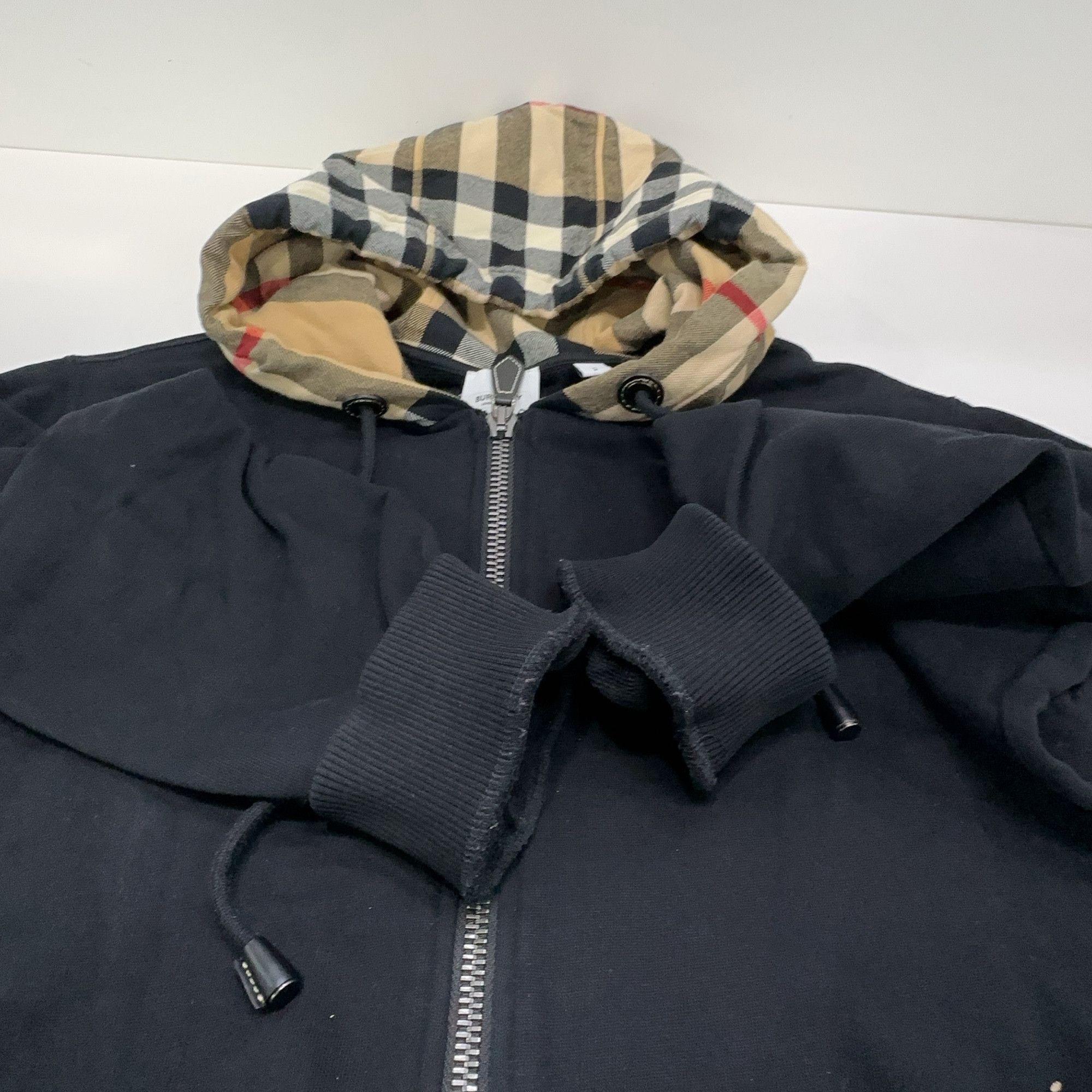 Burberry Burberry Check Hood Zip Up Hoodie Size S Size US S / EU 44-46 / 1 - 7 Thumbnail