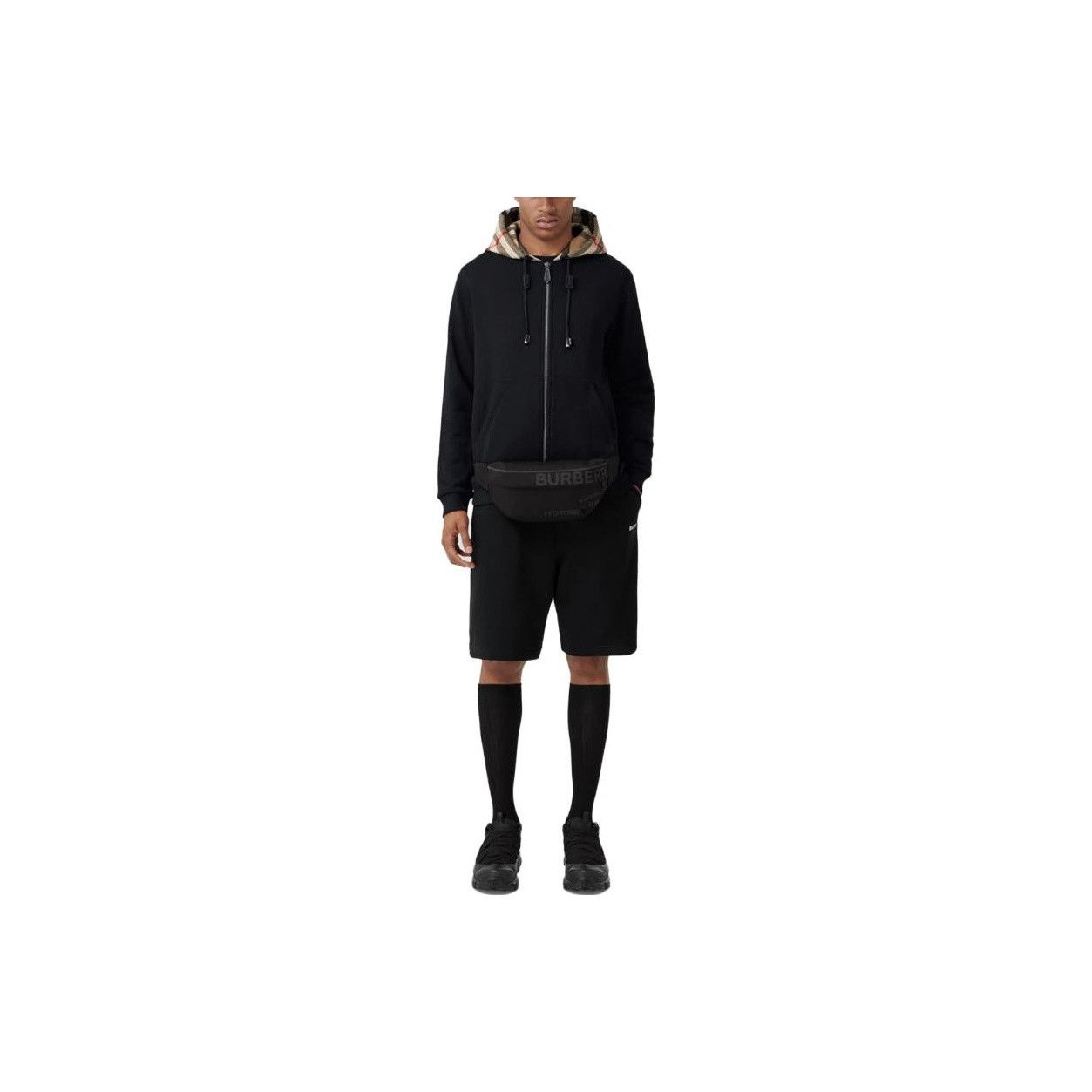 Burberry Burberry Check Hood Zip Up Hoodie Size S Size US S / EU 44-46 / 1 - 14 Thumbnail