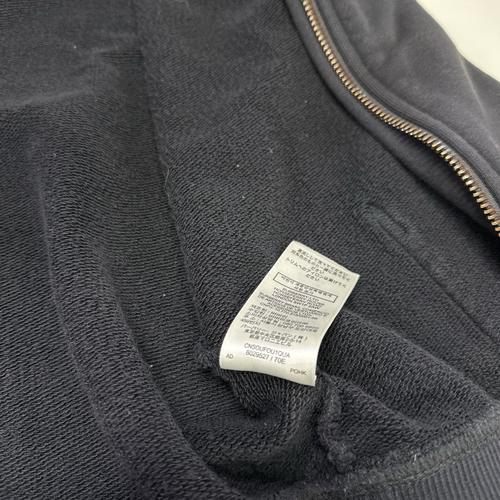 Burberry Burberry Logo Tape Zip Hoodie Size XL Size US XL / EU 56 / 4 - 5 Thumbnail