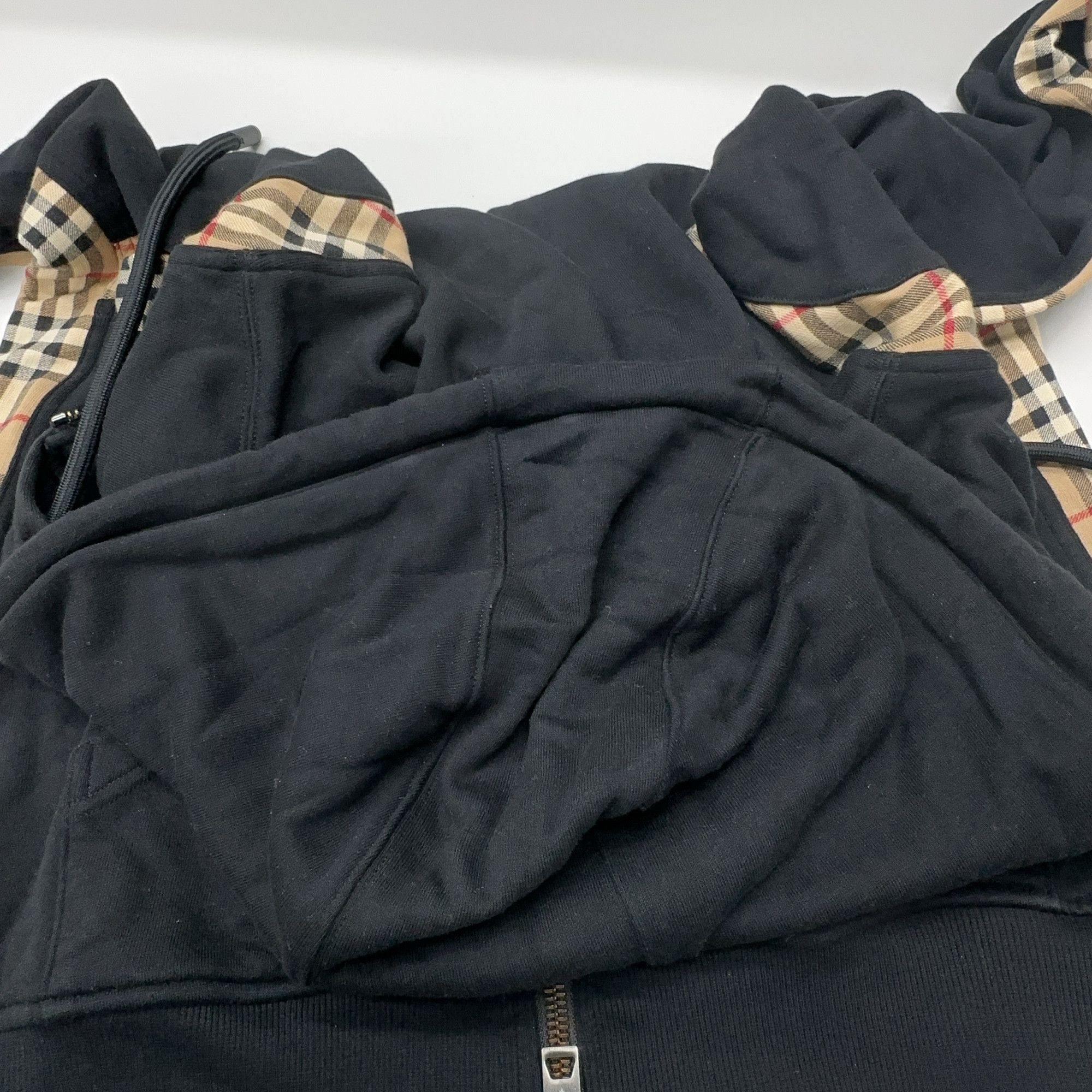 Burberry Burberry Check Panel Zip Hoodie Size S Size US S / EU 44-46 / 1 - 6 Thumbnail