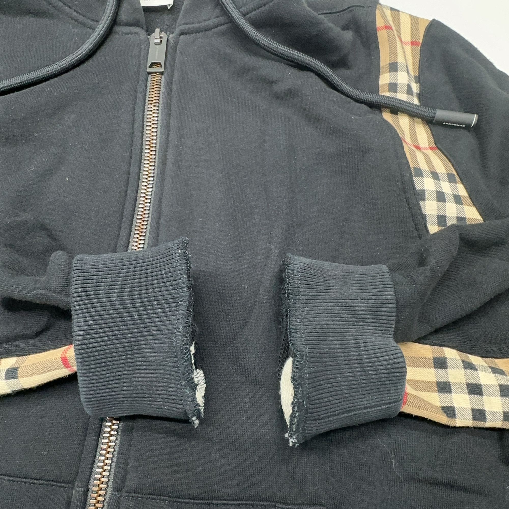 Burberry Burberry Check Panel Zip Hoodie Size S Size US S / EU 44-46 / 1 - 8 Thumbnail