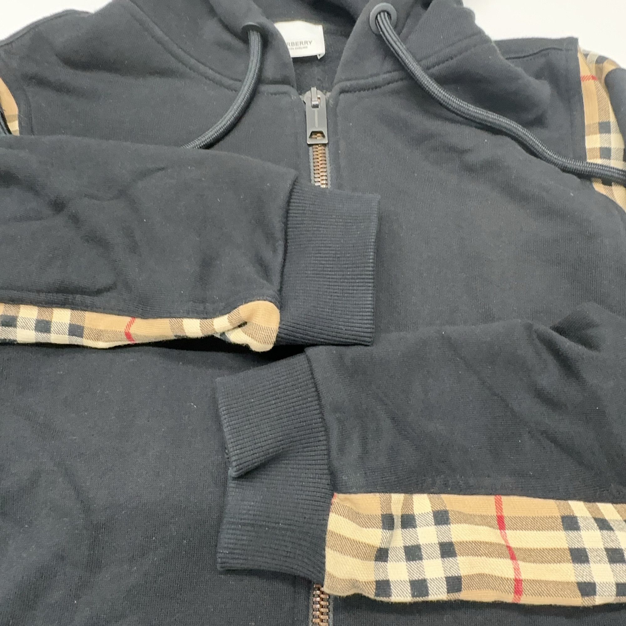 Burberry Burberry Check Panel Zip Hoodie Size S Size US S / EU 44-46 / 1 - 7 Thumbnail