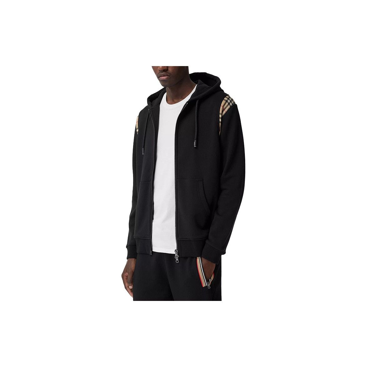 Burberry Burberry Check Panel Zip Hoodie Size S Size US S / EU 44-46 / 1 - 12 Thumbnail