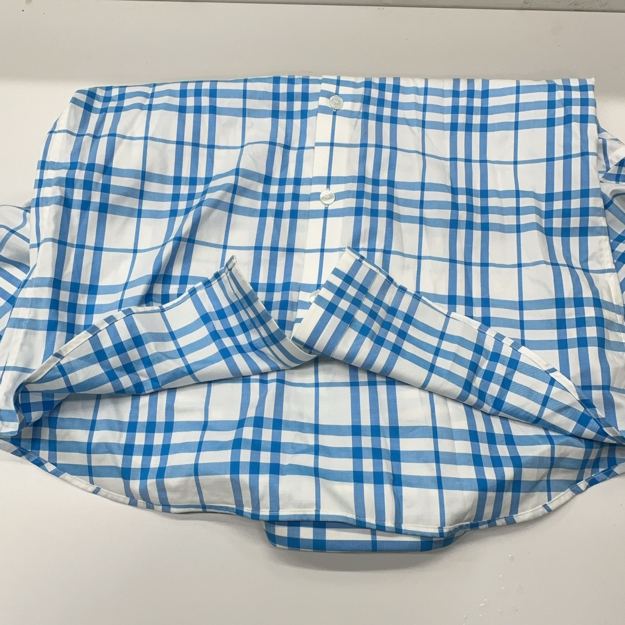 Burberry Burberry Blue Check Button Up Shirt Size S Size US S / EU 44-46 / 1 - 7 Thumbnail