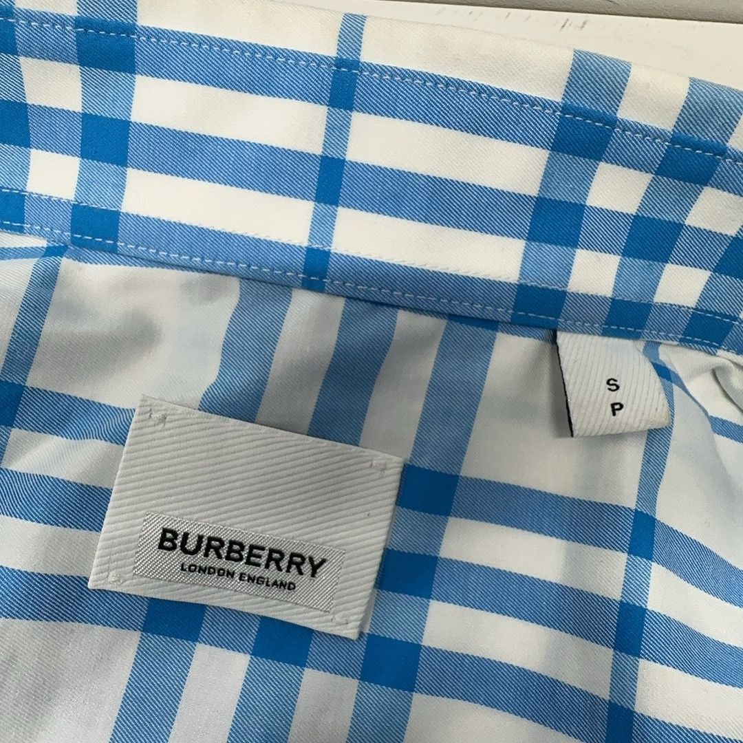 Burberry Burberry Blue Check Button Up Shirt Size S Size US S / EU 44-46 / 1 - 4 Thumbnail