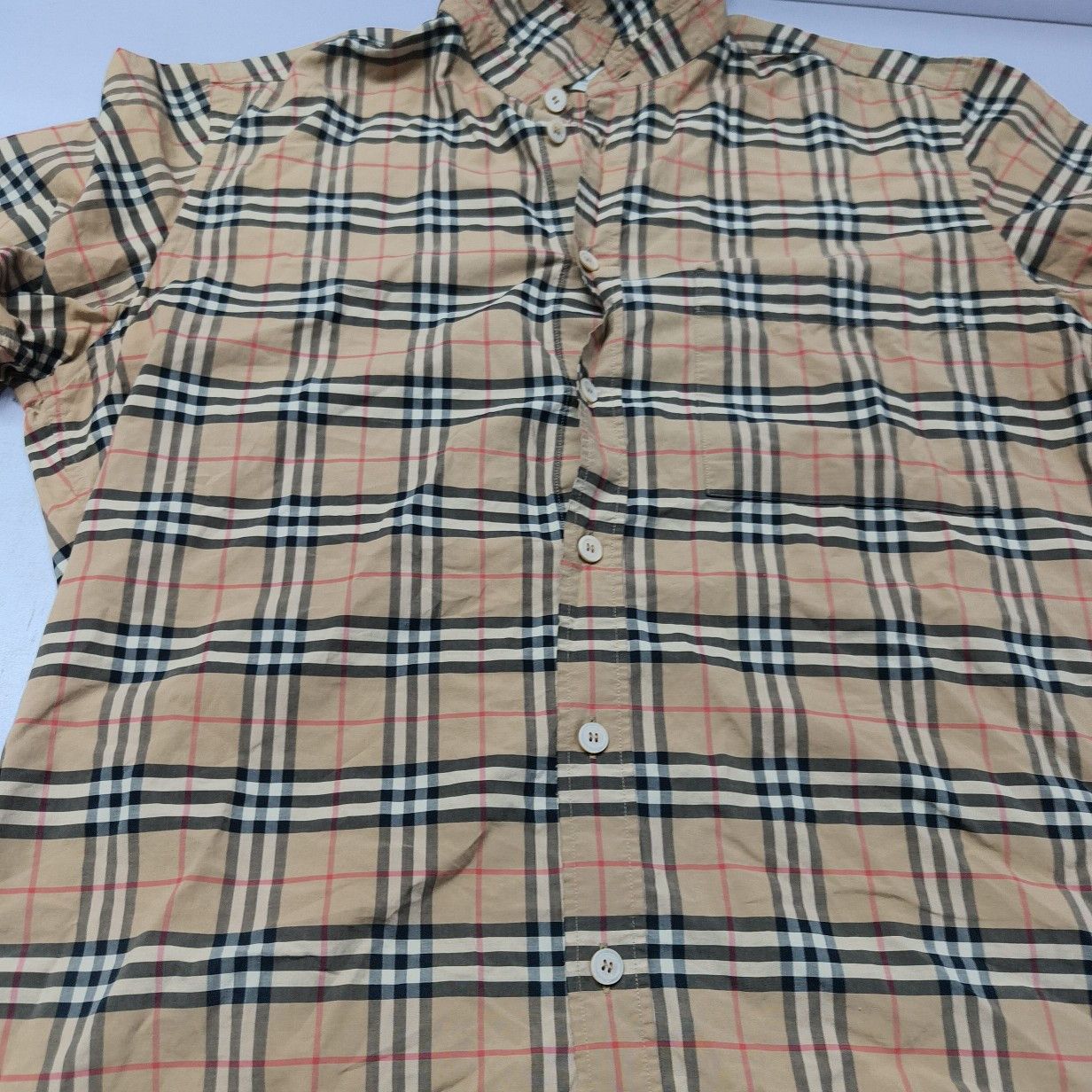 Burberry Burberry Check Button Up Shirt Size L Size US L / EU 52-54 / 3 - 12 Thumbnail