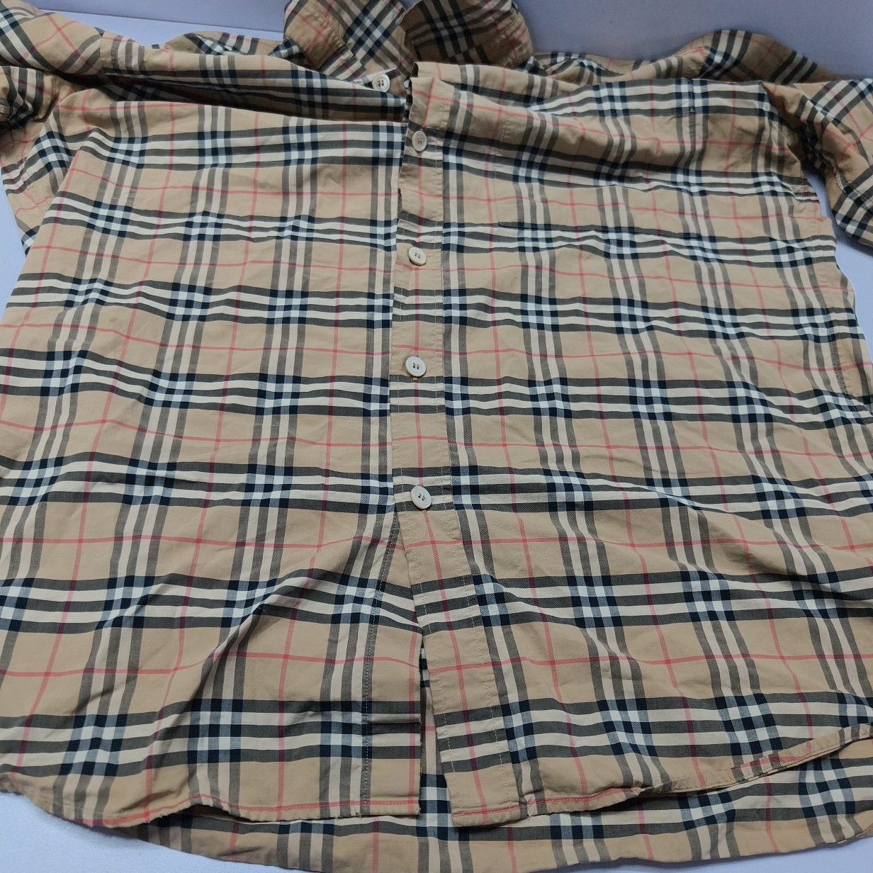Burberry Burberry Check Button Up Shirt Size L Size US L / EU 52-54 / 3 - 13 Thumbnail