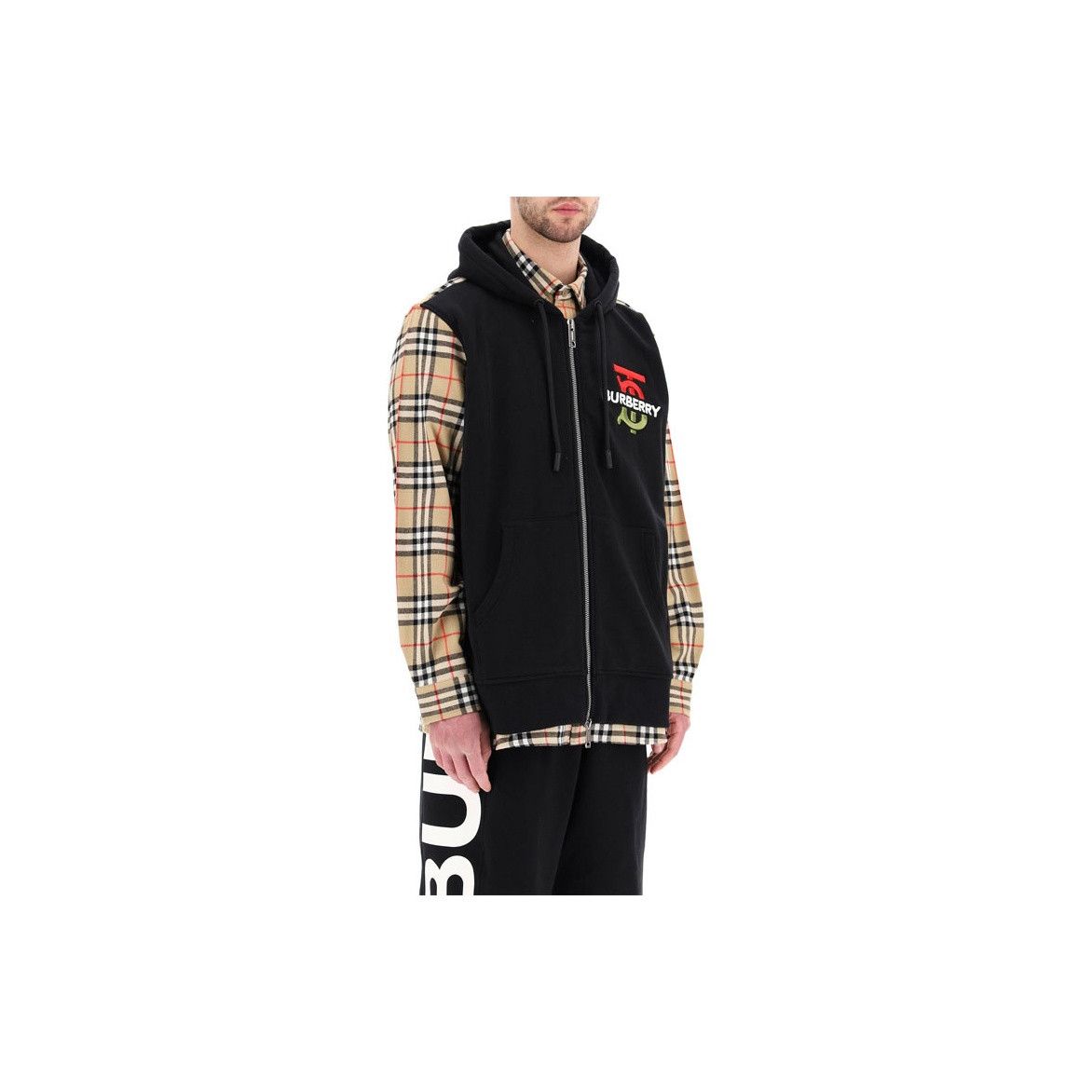 Burberry Burberry Check Sleeve Zip Hoodie Size S Size US S / EU 44-46 / 1 - 10 Thumbnail