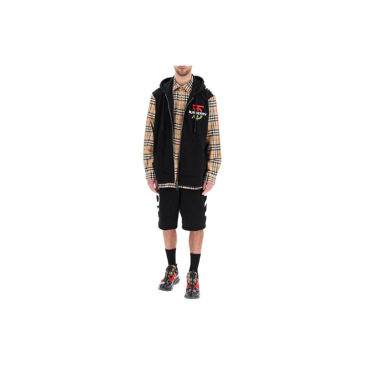 Burberry Burberry Check Sleeve Zip Hoodie Size S Size US S / EU 44-46 / 1 - 9 Thumbnail