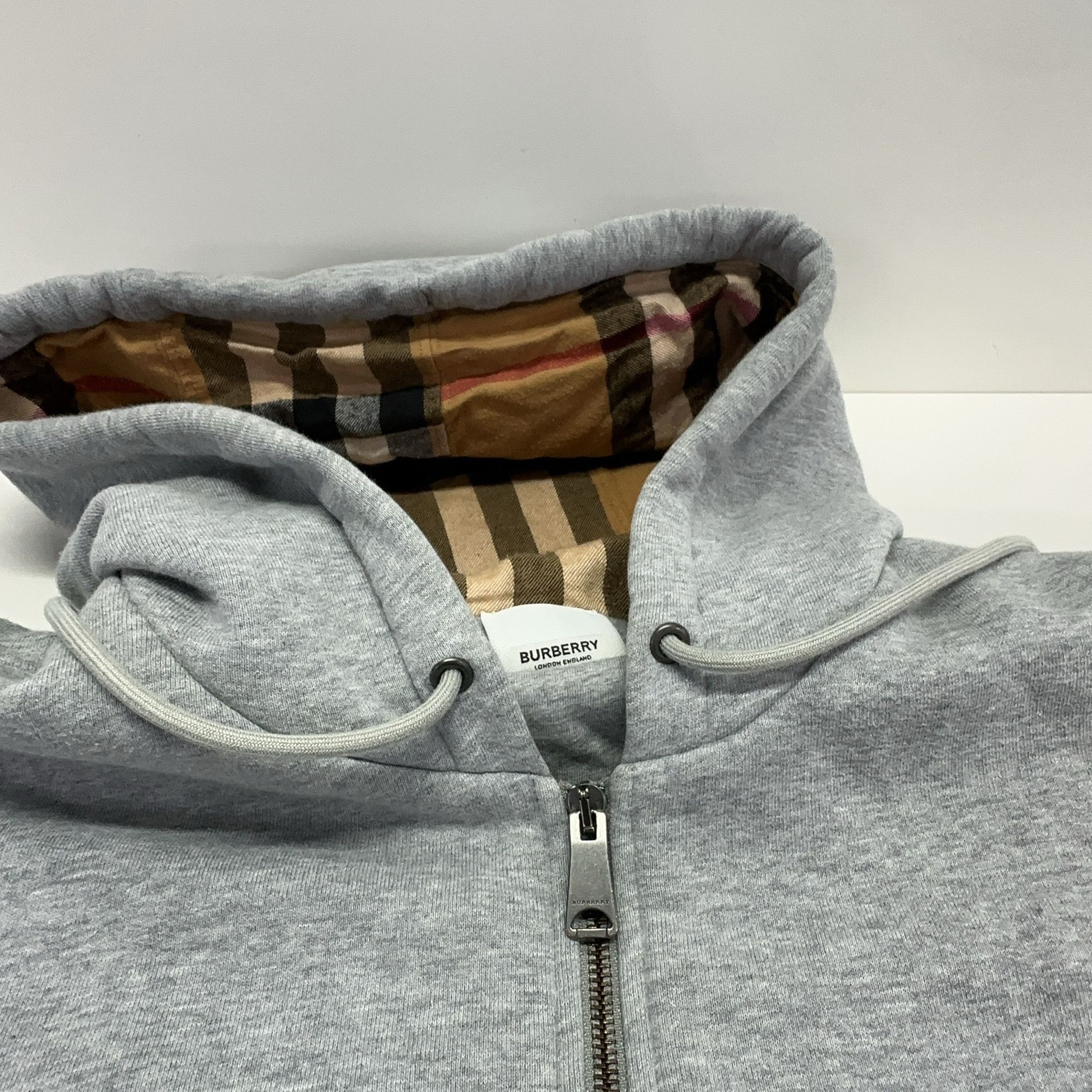 Burberry Burberry B Logo Zip Hoodie Gray Size L Size US L / EU 52-54 / 3 - 7 Thumbnail
