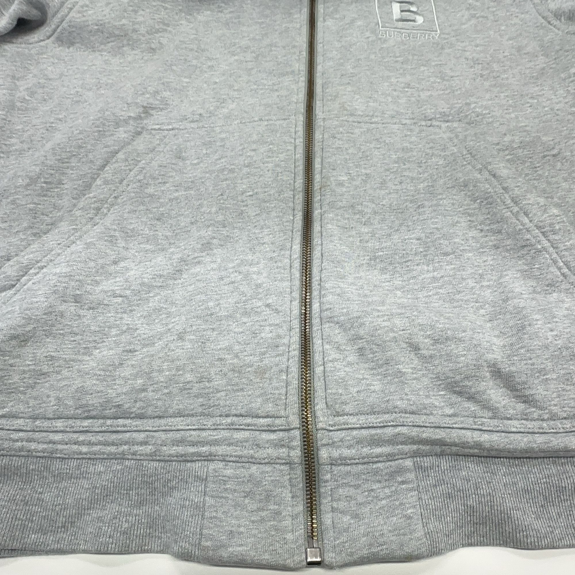 Burberry Burberry B Logo Zip Hoodie Gray Size L Size US L / EU 52-54 / 3 - 8 Thumbnail
