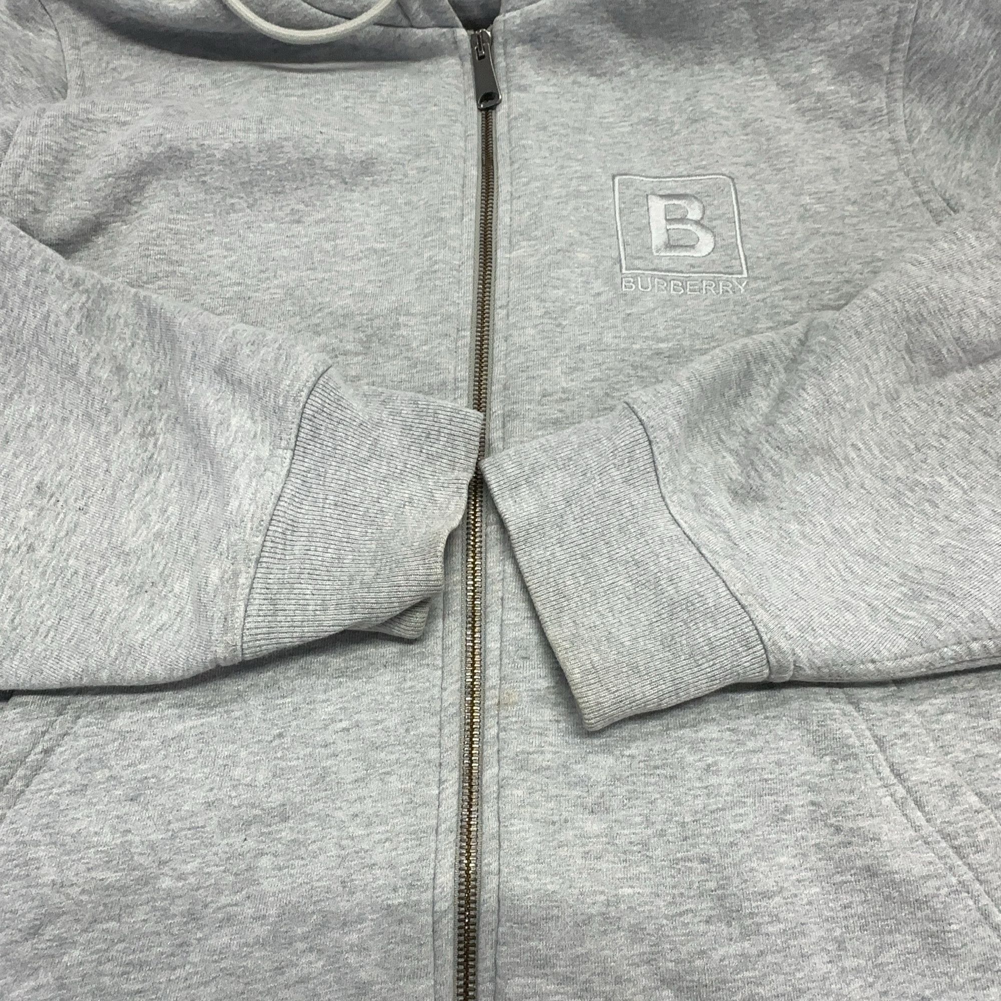 Burberry Burberry B Logo Zip Hoodie Gray Size L Size US L / EU 52-54 / 3 - 10 Thumbnail