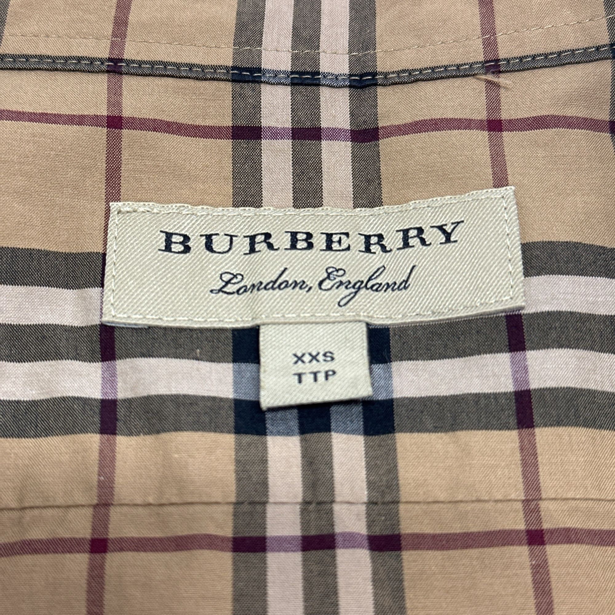 Burberry Burberry Check Long Sleeve Button Up Shirt Size XXS Size US XXS / EU 40 - 3 Thumbnail
