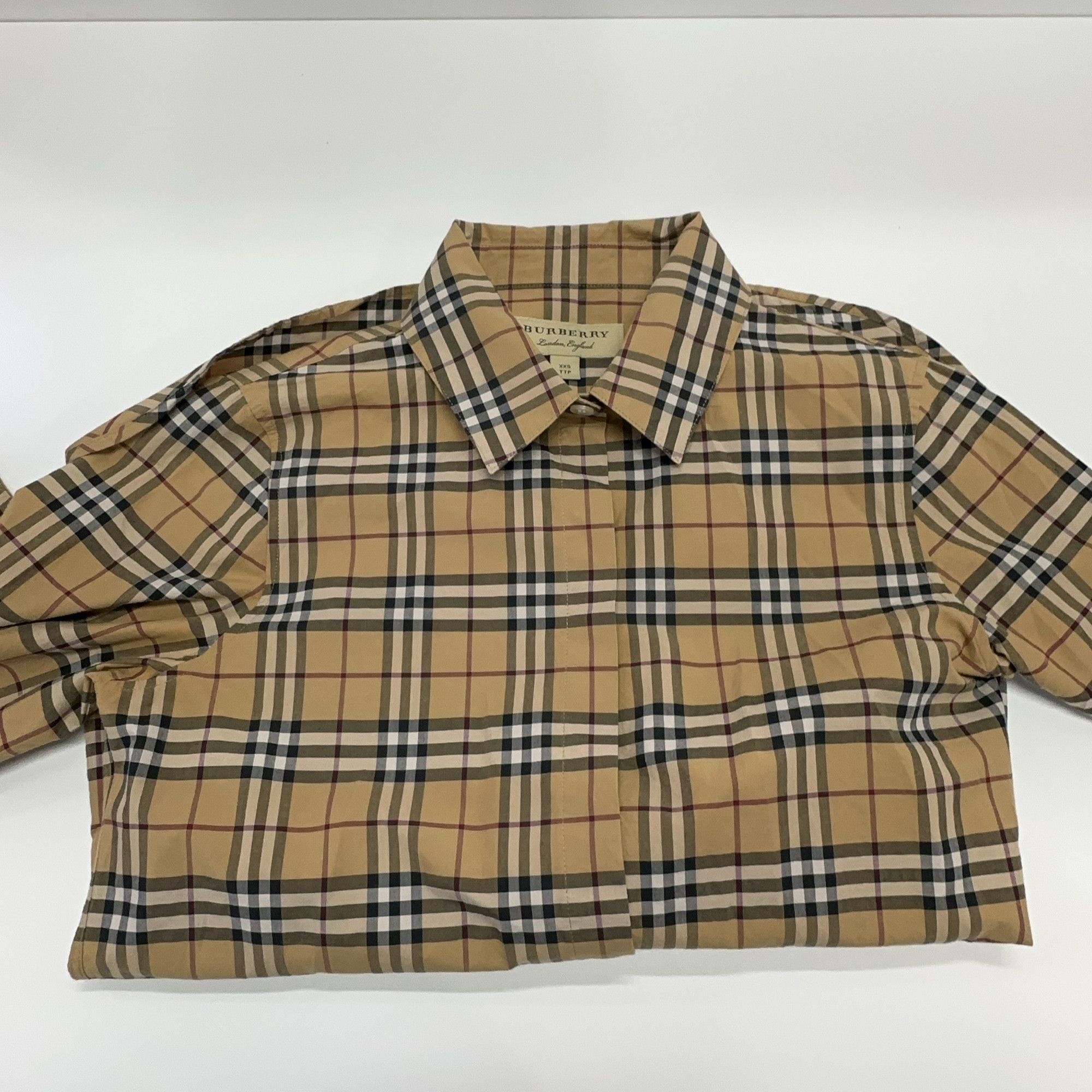 Burberry Burberry Check Long Sleeve Button Up Shirt Size XXS Size US XXS / EU 40 - 9 Thumbnail