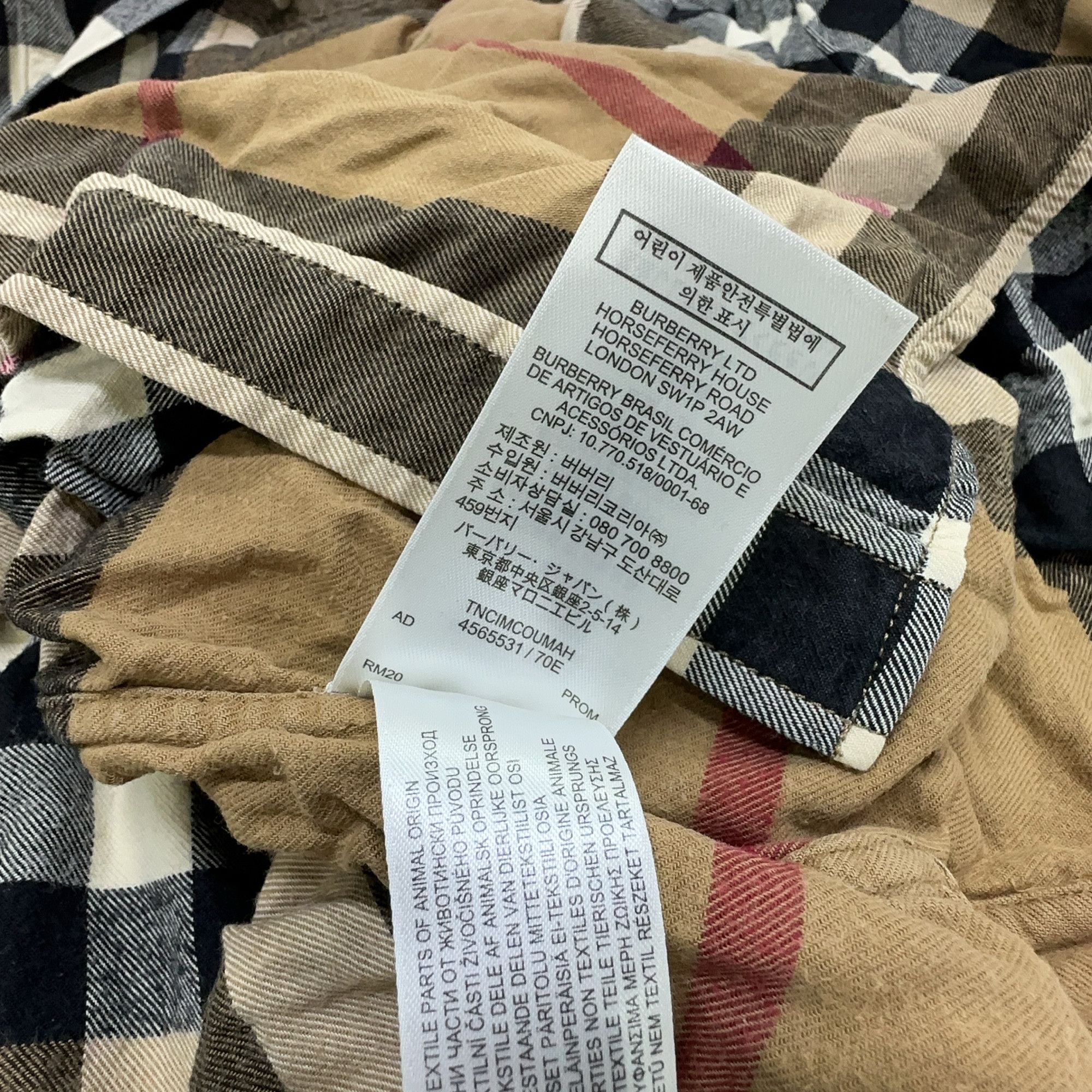 Burberry Burberry Check Flannel Button Up Shirt Size XL Size US XL / EU 56 / 4 - 4 Thumbnail