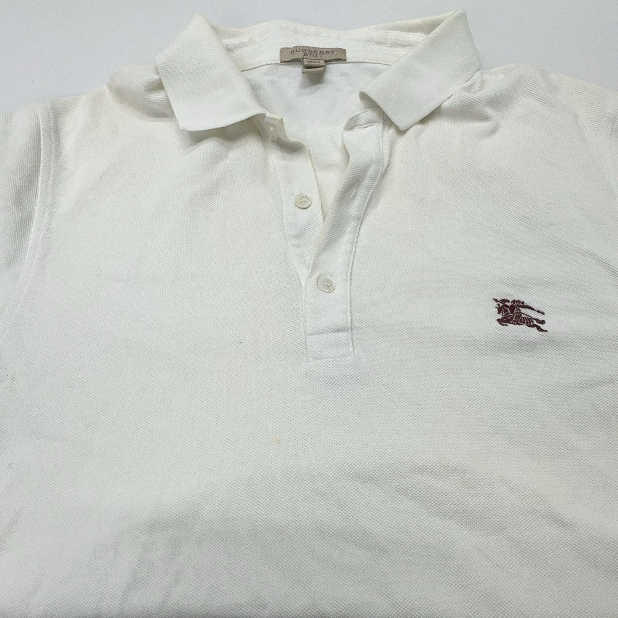 Burberry Burberry Brit Cotton Logo Polo Shirt Size M Size US M / EU 48-50 / 2 - 7 Thumbnail