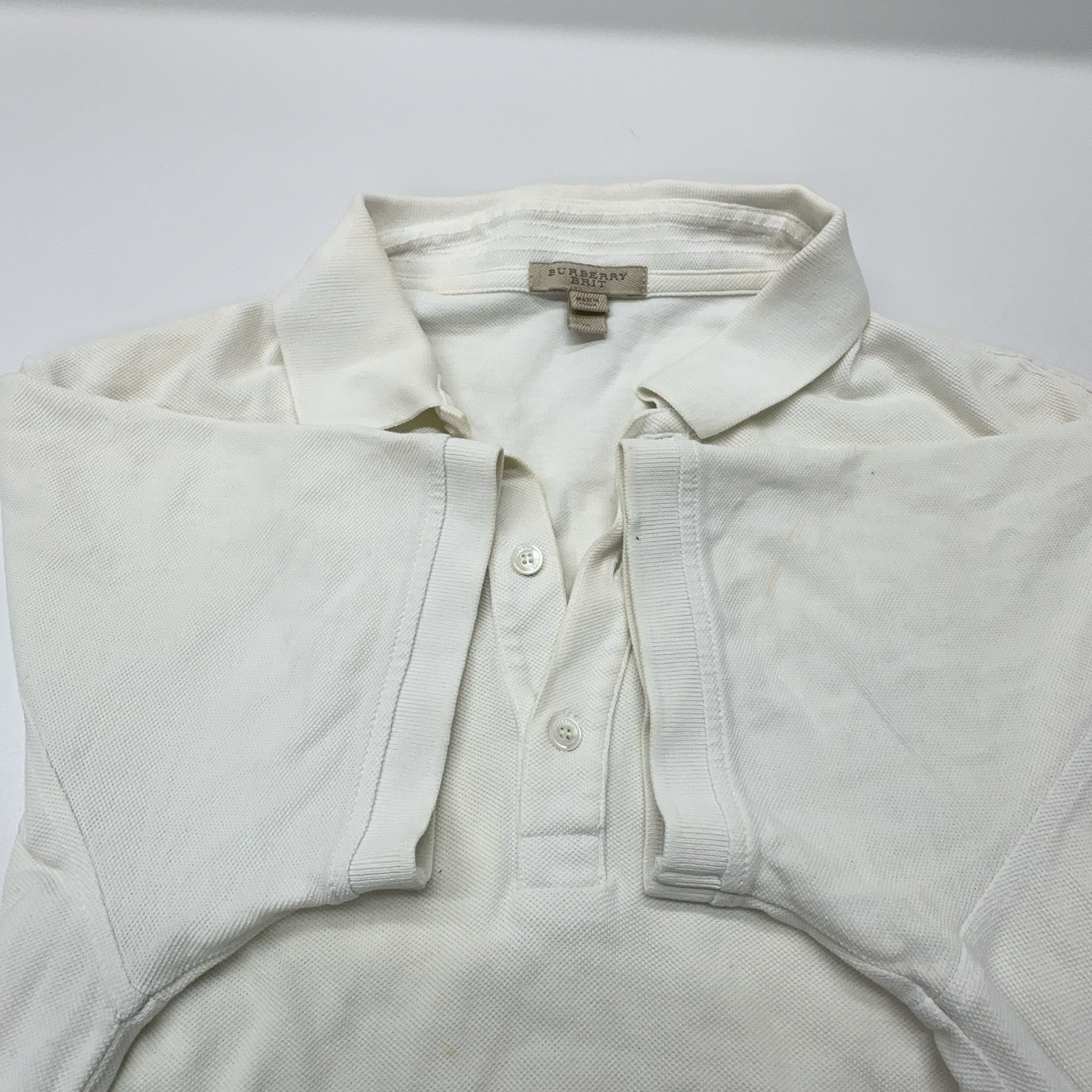 Burberry Burberry Brit Cotton Logo Polo Shirt Size M Size US M / EU 48-50 / 2 - 10 Thumbnail