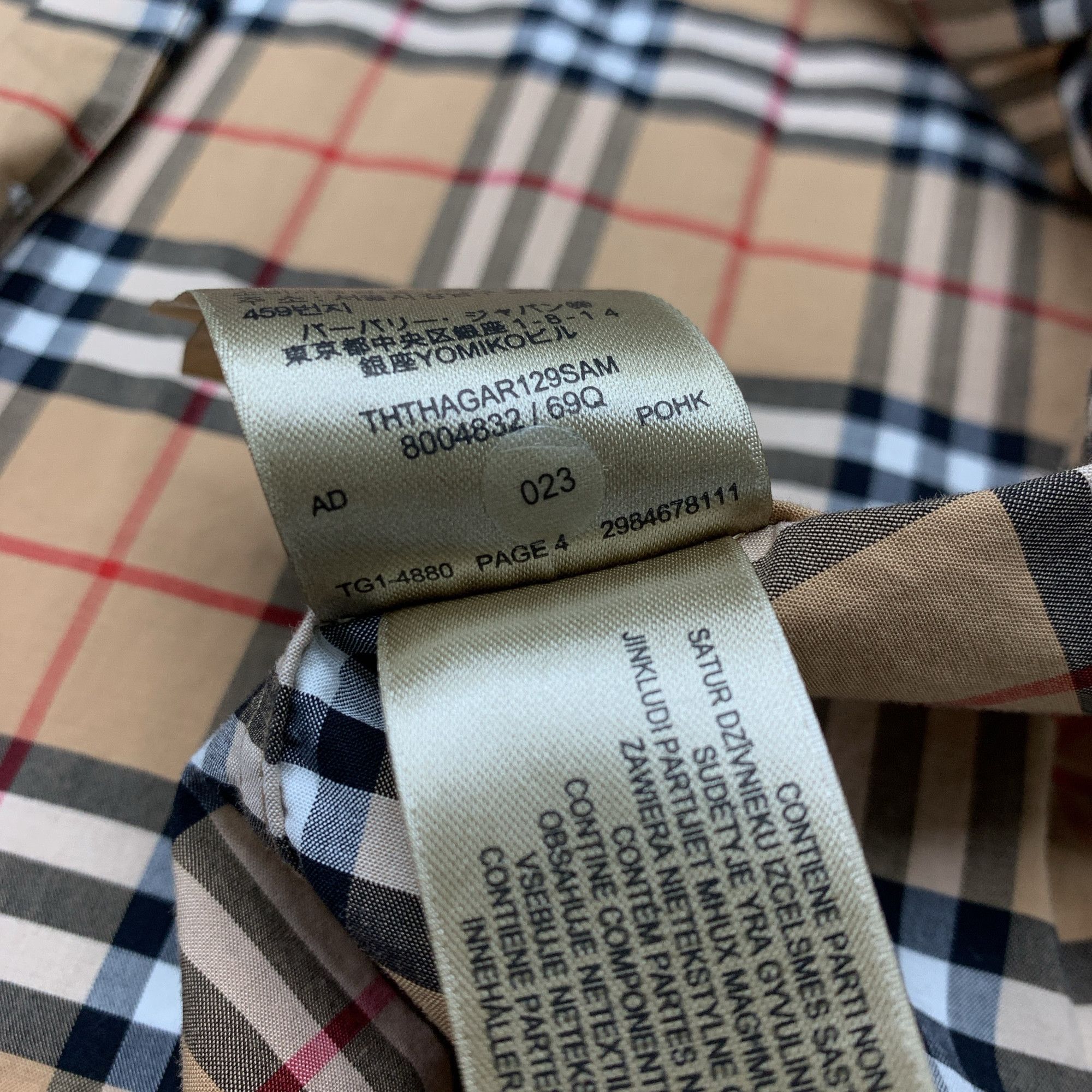 Burberry Burberry Check Button Up Shirt Size M Size US M / EU 48-50 / 2 - 4 Thumbnail