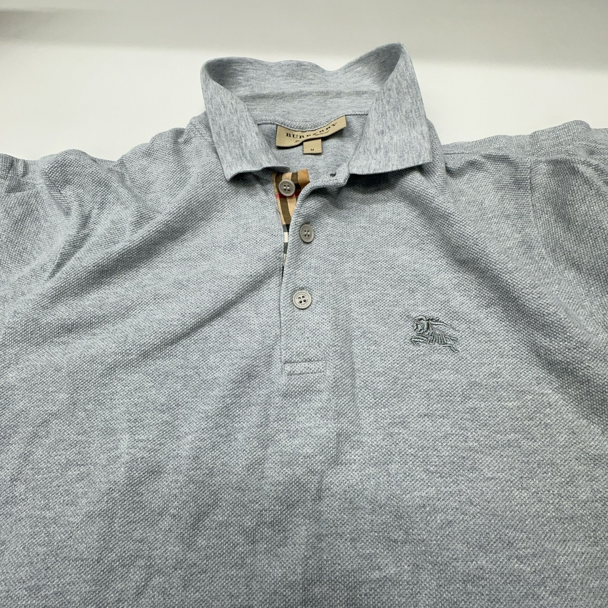 Burberry Burberry Embroidered Logo Polo Shirt Size M Size US M / EU 48-50 / 2 - 5 Thumbnail