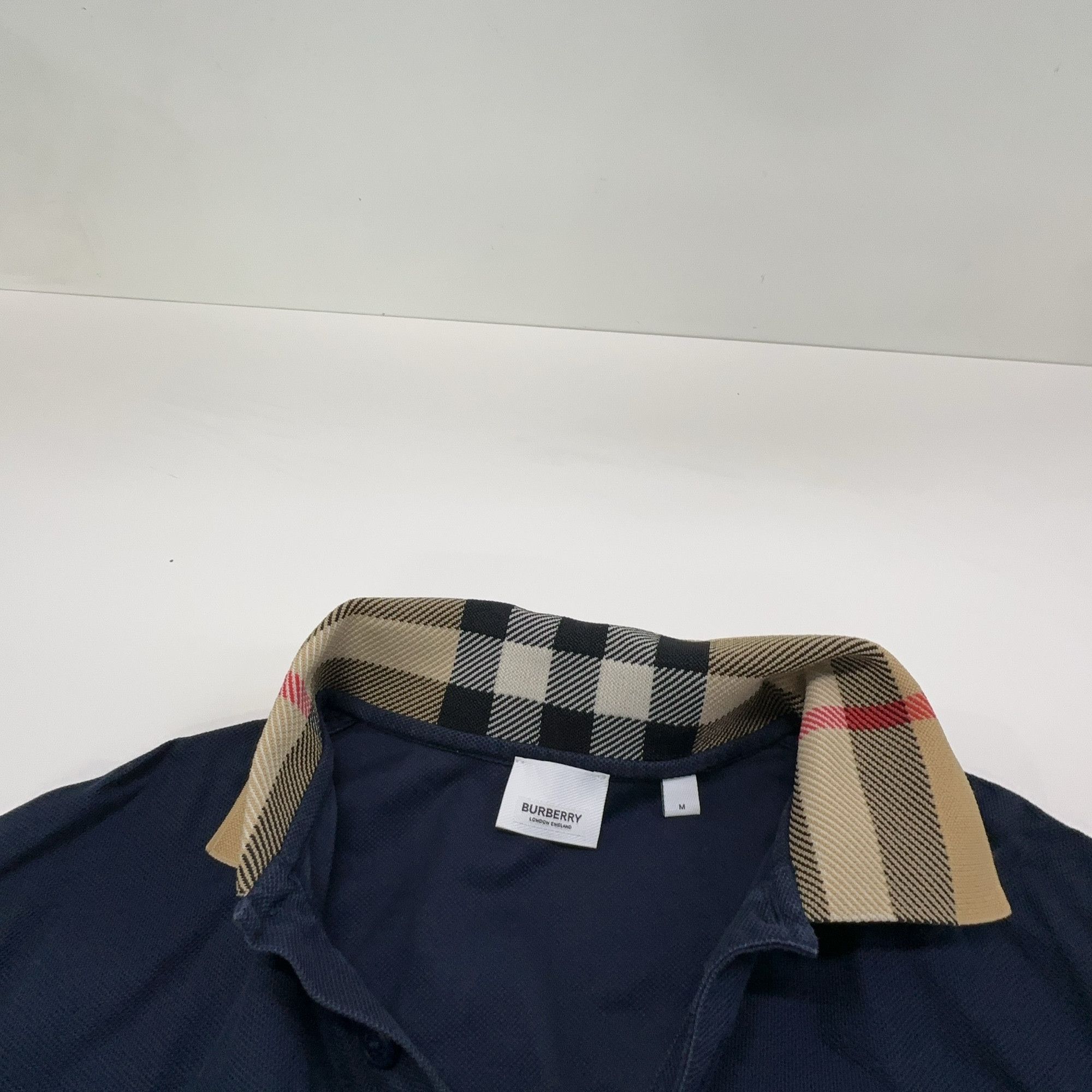 Burberry Burberry Check Collar Polo Size M Size US M / EU 48-50 / 2 - 5 Thumbnail