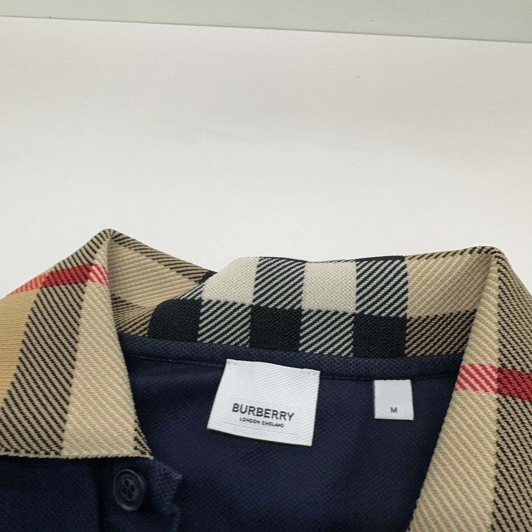 Burberry Burberry Check Collar Polo Size M Size US M / EU 48-50 / 2 - 4 Thumbnail