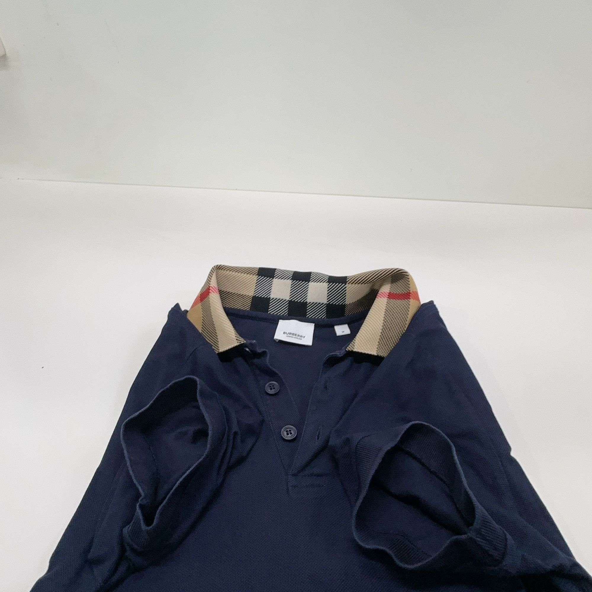 Burberry Burberry Check Collar Polo Size M Size US M / EU 48-50 / 2 - 8 Thumbnail