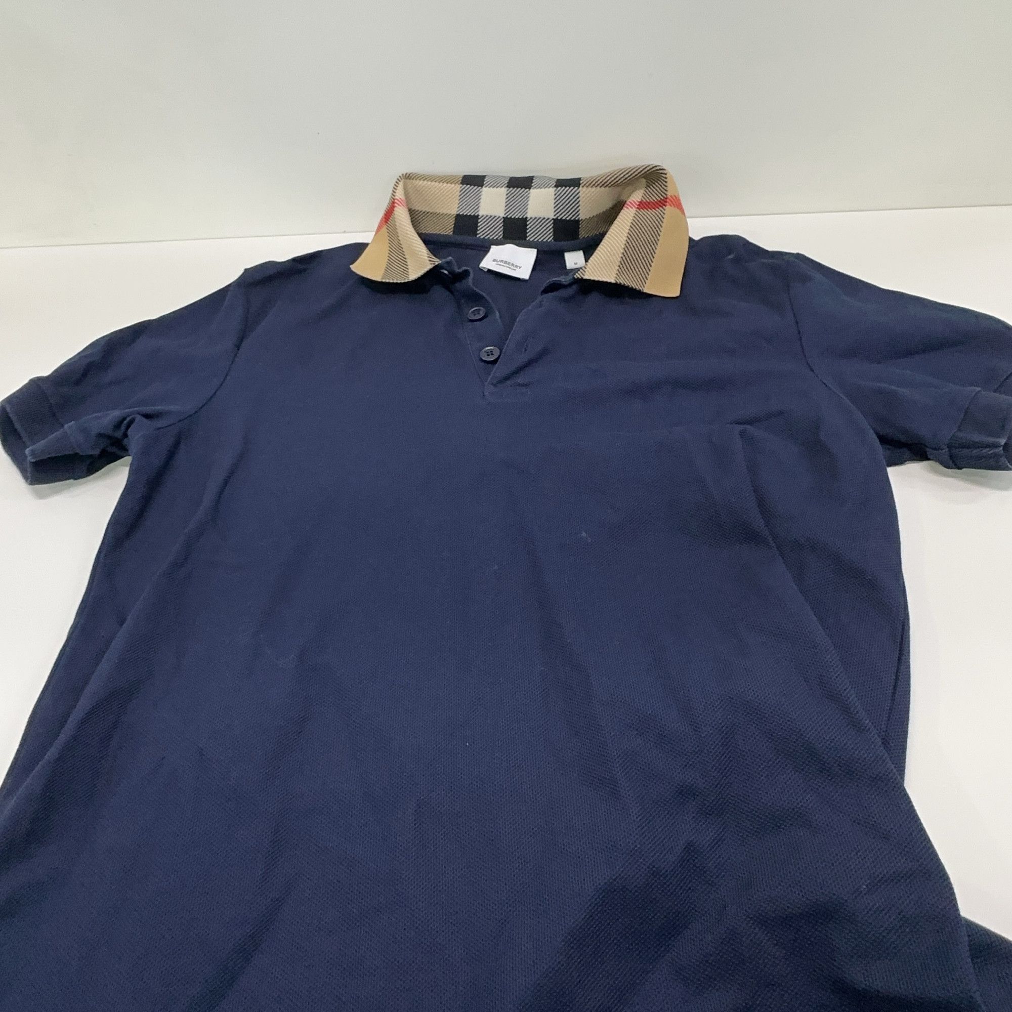 Burberry Burberry Check Collar Polo Size M Size US M / EU 48-50 / 2 - 7 Thumbnail