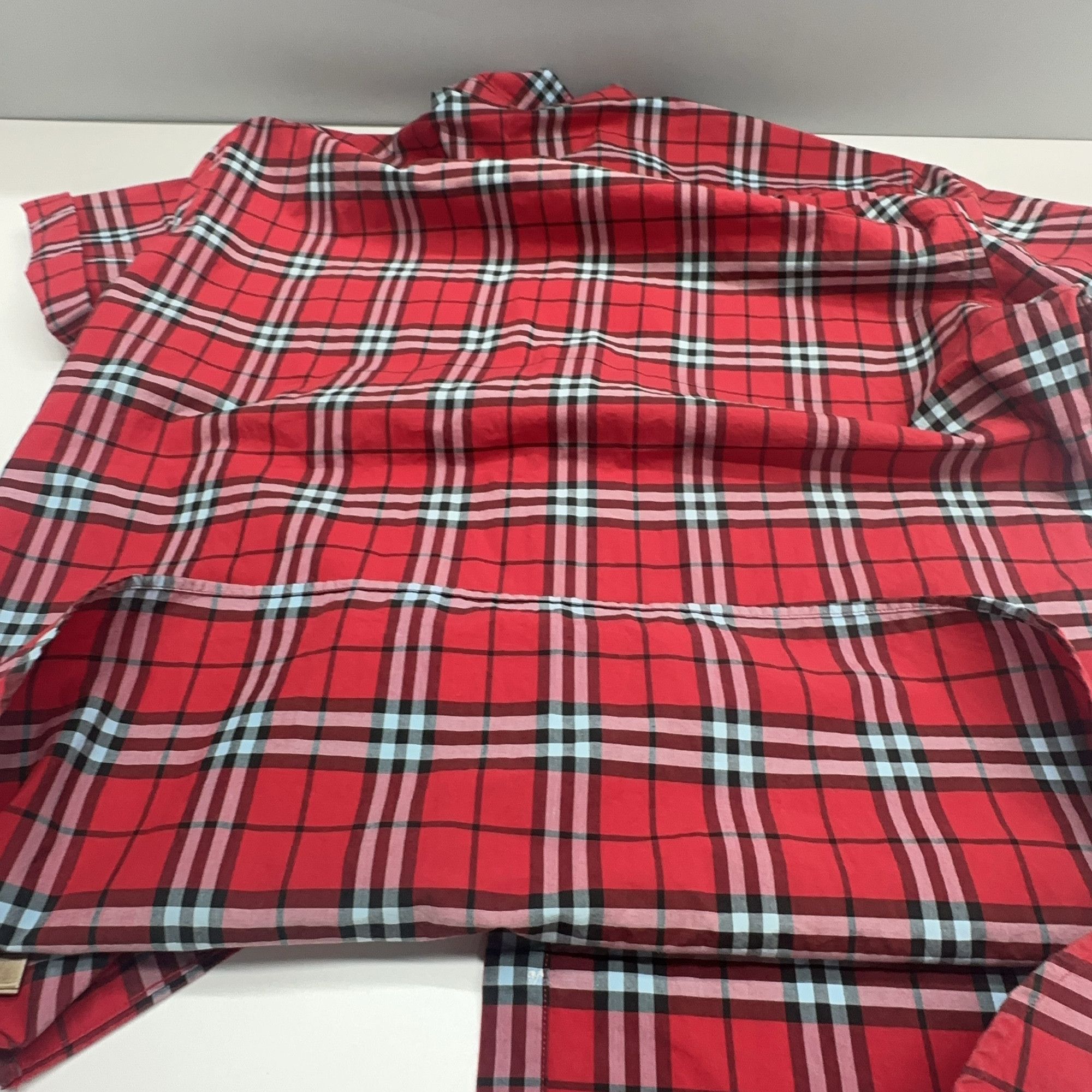 Burberry Burberry Red Plaid Button Up Shirt Size M Size US M / EU 48-50 / 2 - 10 Thumbnail