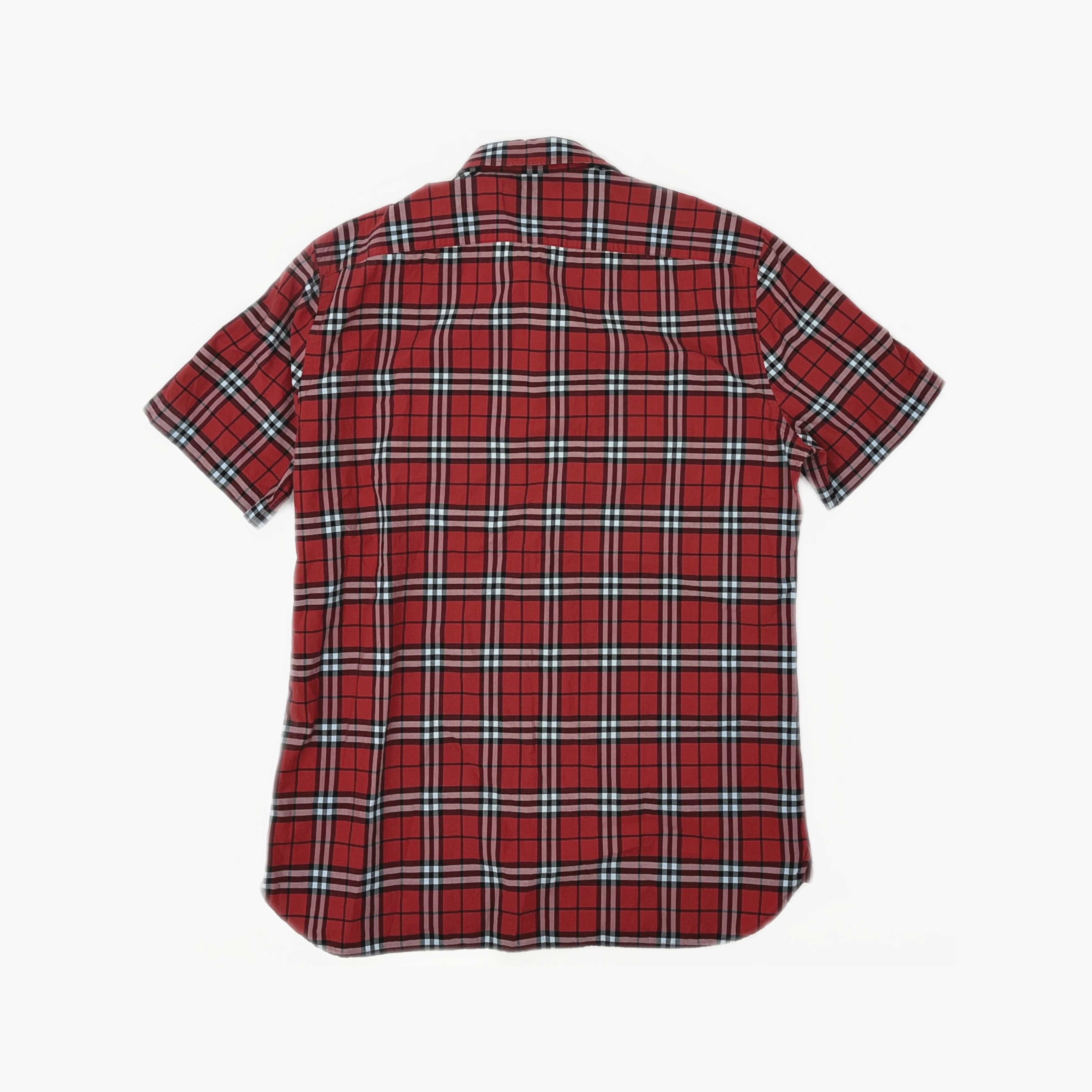 Burberry Burberry Red Plaid Button Up Shirt Size M Size US M / EU 48-50 / 2 - 2 Thumbnail
