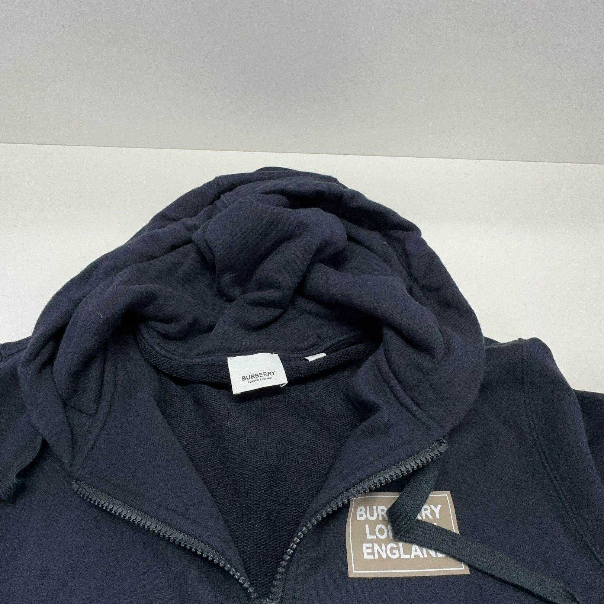 Burberry Burberry Logo Patch Zip-Up Hoodie Navy Size S Size US S / EU 44-46 / 1 - 6 Thumbnail