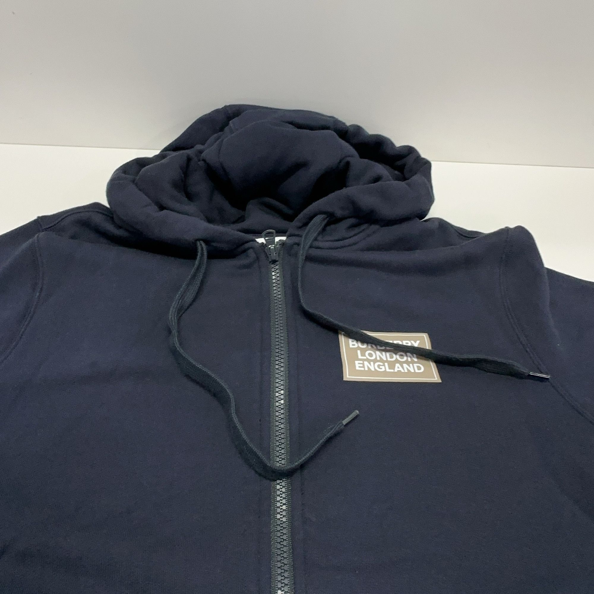 Burberry Burberry Logo Patch Zip-Up Hoodie Navy Size S Size US S / EU 44-46 / 1 - 7 Thumbnail