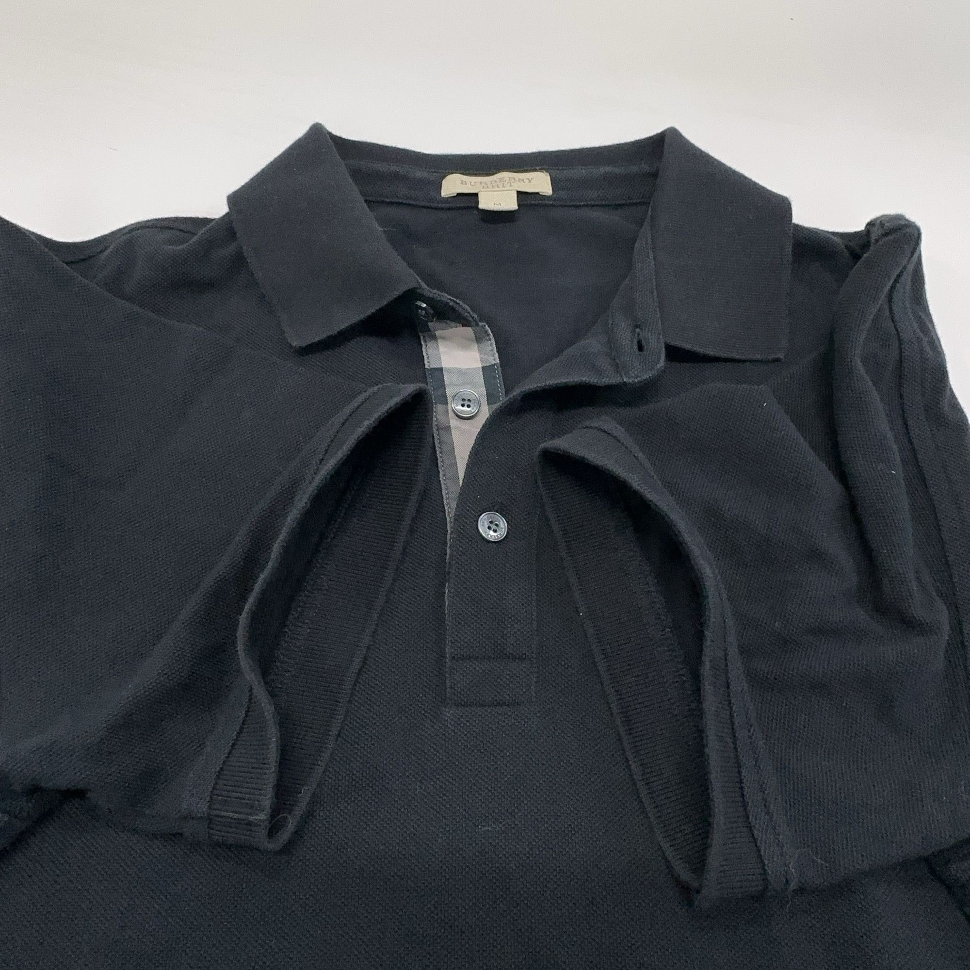 Burberry Burberry Black Logo Polo Shirt Size M Size US M / EU 48-50 / 2 - 8 Thumbnail