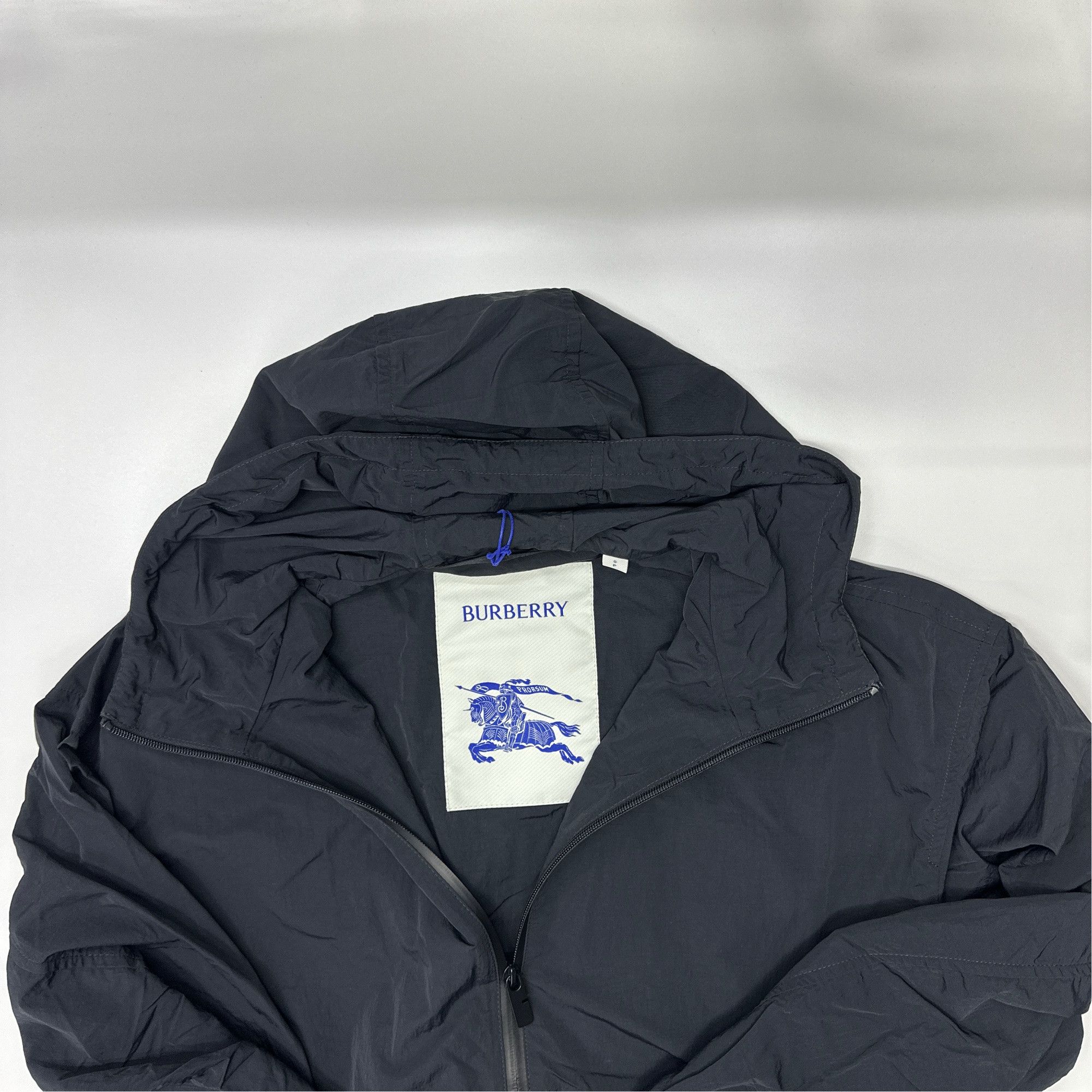 Burberry Burberry Blue Logo Hooded Jacket Size S Size US S / EU 44-46 / 1 - 4 Thumbnail