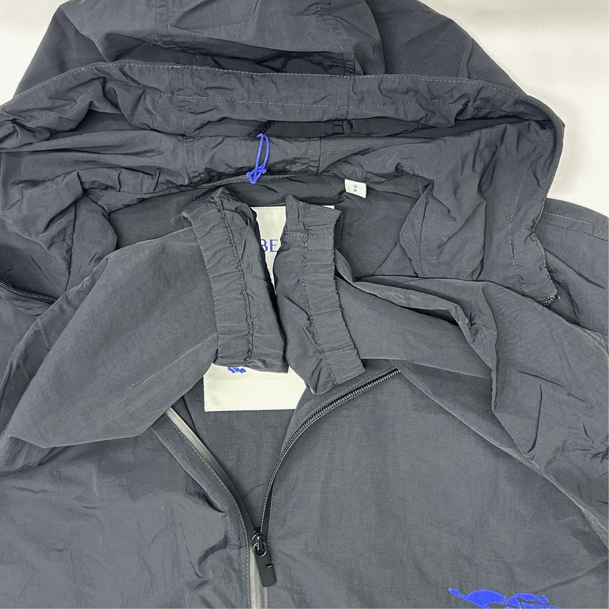 Burberry Burberry Blue Logo Hooded Jacket Size S Size US S / EU 44-46 / 1 - 5 Thumbnail