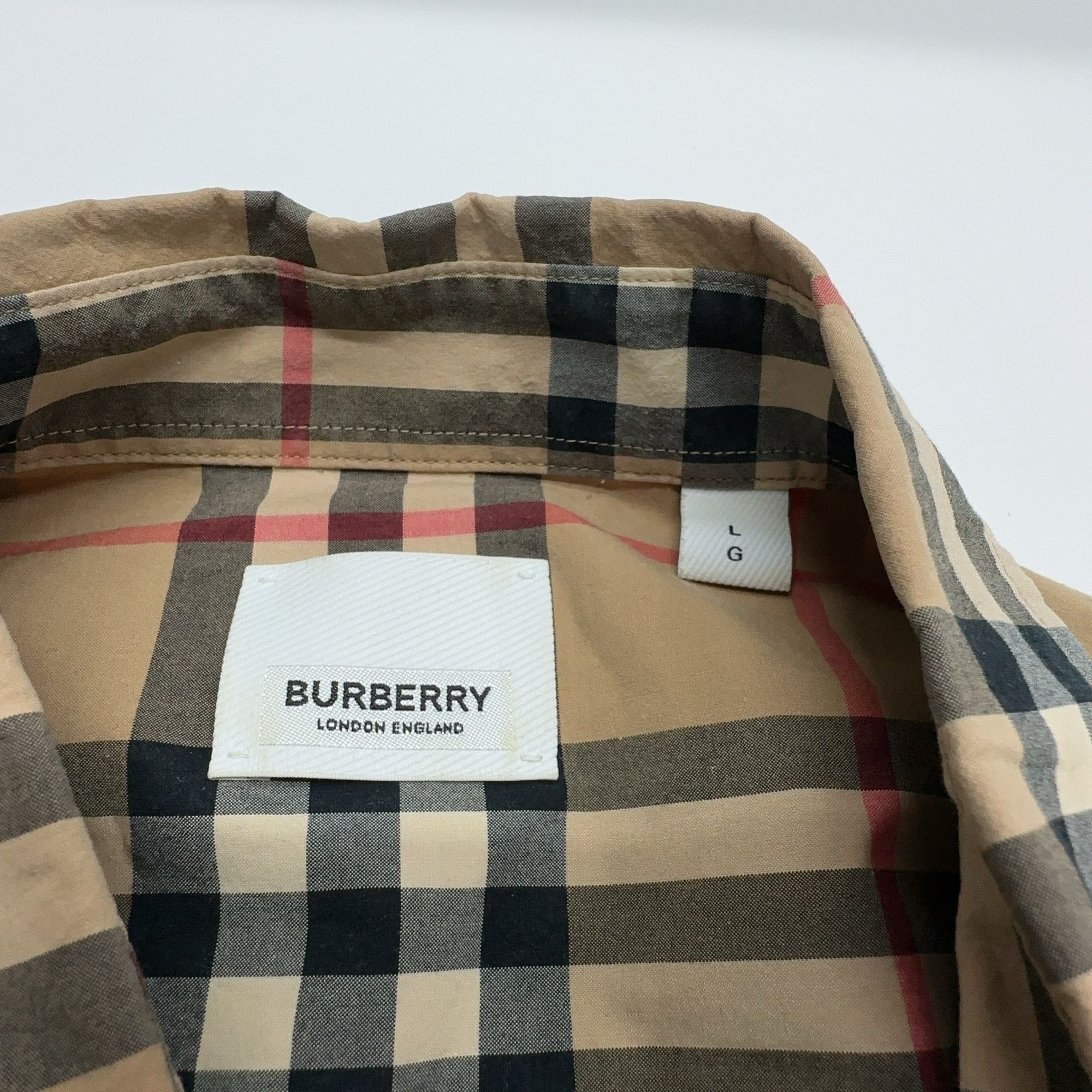 Burberry Burberry Check Button Up Shirt Size L Size US L / EU 52-54 / 3 - 4 Thumbnail