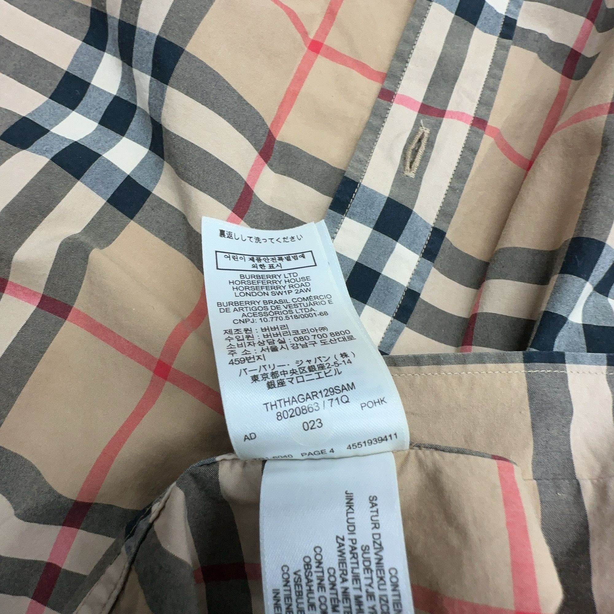 Burberry Burberry Check Button Up Shirt Size L Size US L / EU 52-54 / 3 - 3 Thumbnail