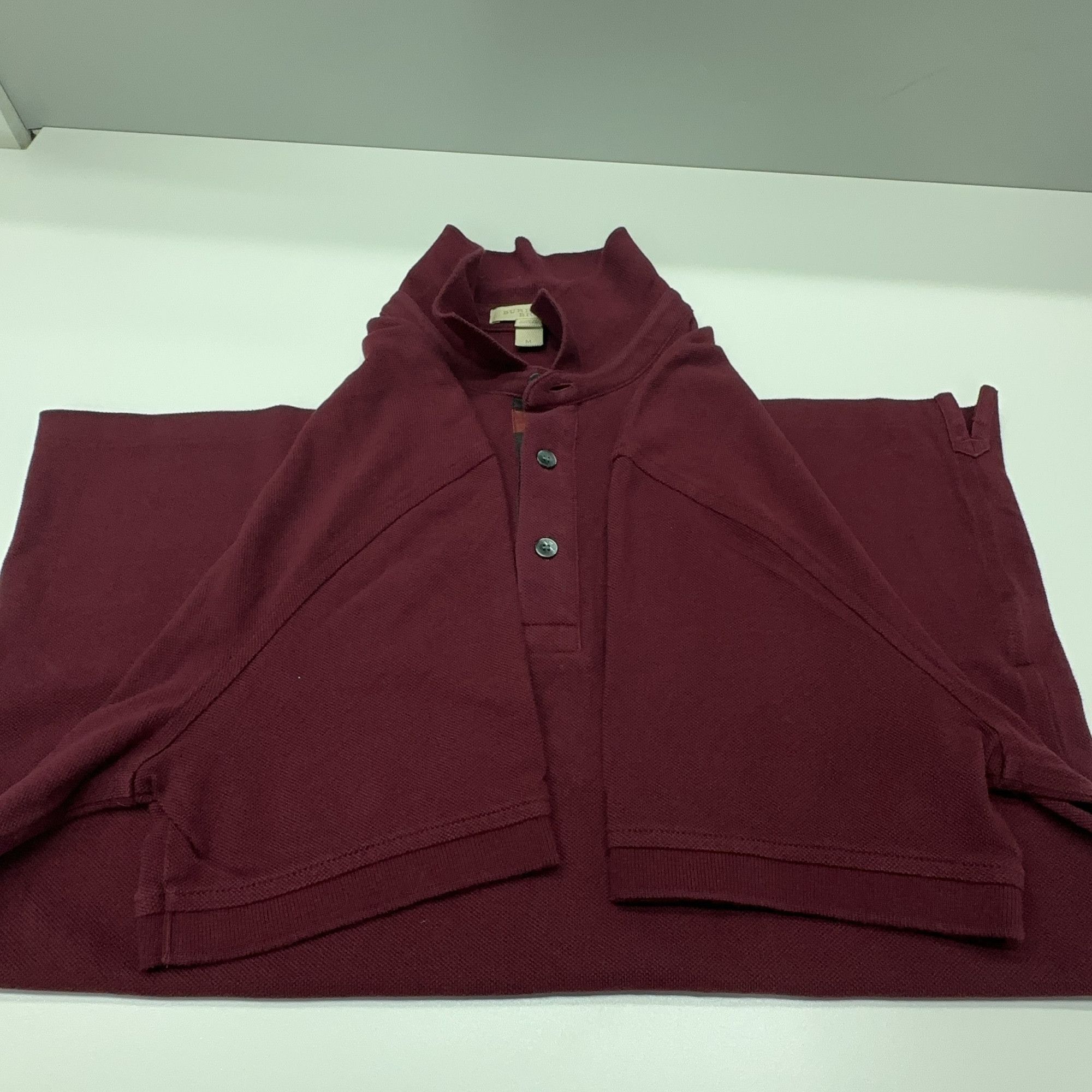 Burberry Burberry Burgundy Polo Shirt Size M Size US M / EU 48-50 / 2 - 7 Thumbnail