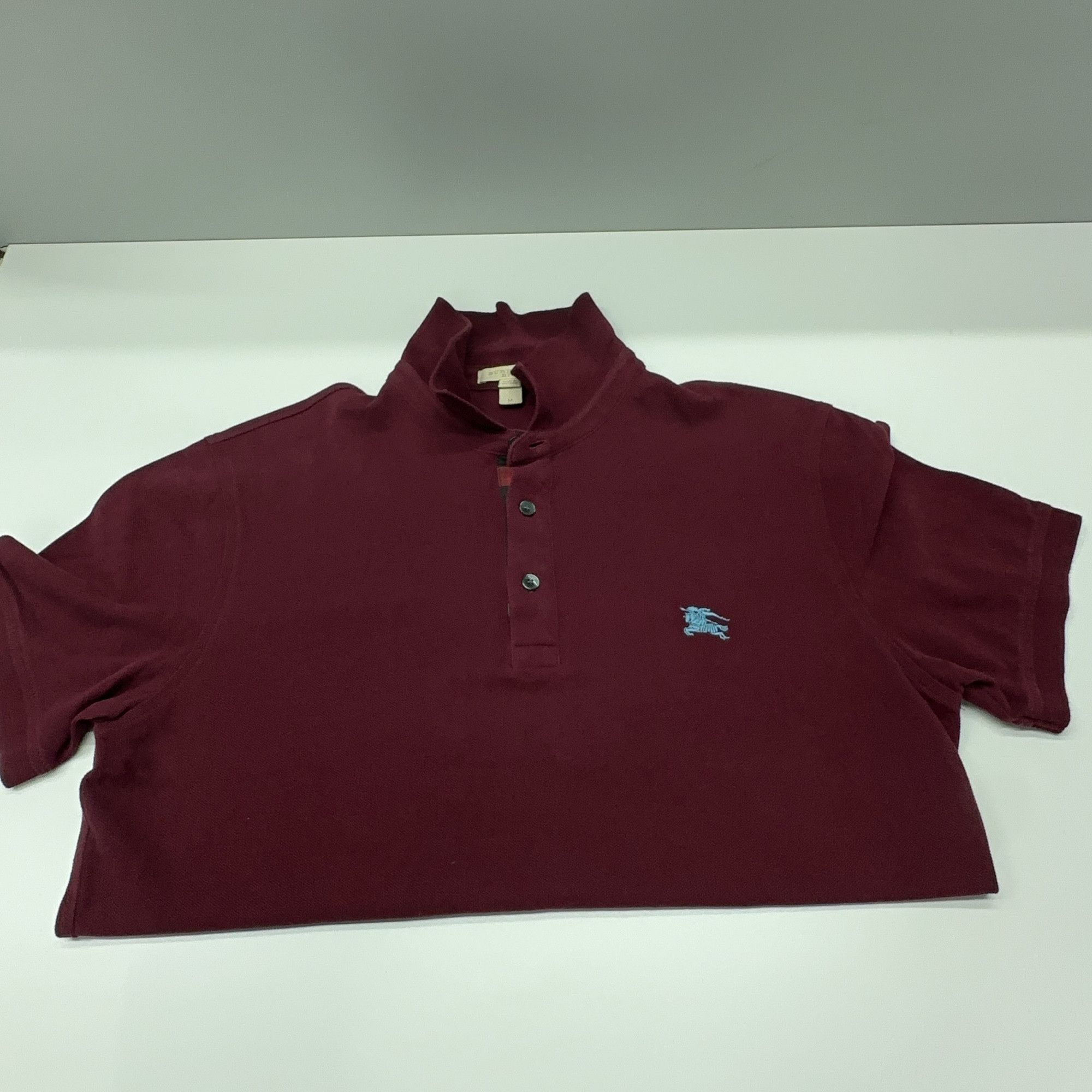 Burberry Burberry Burgundy Polo Shirt Size M Size US M / EU 48-50 / 2 - 6 Thumbnail